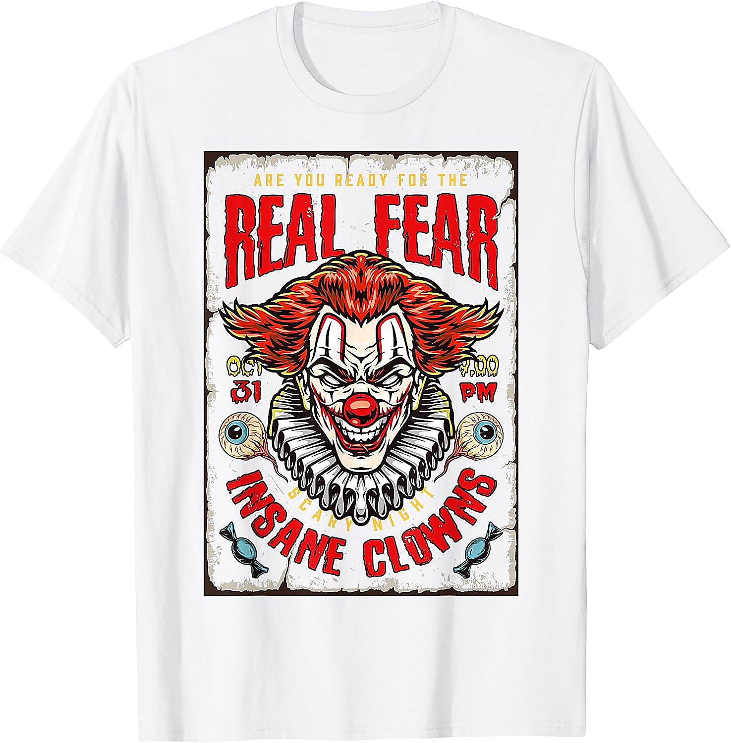 Scary Clown Halloween T-Shirt | Vintage Horror Poster Tee