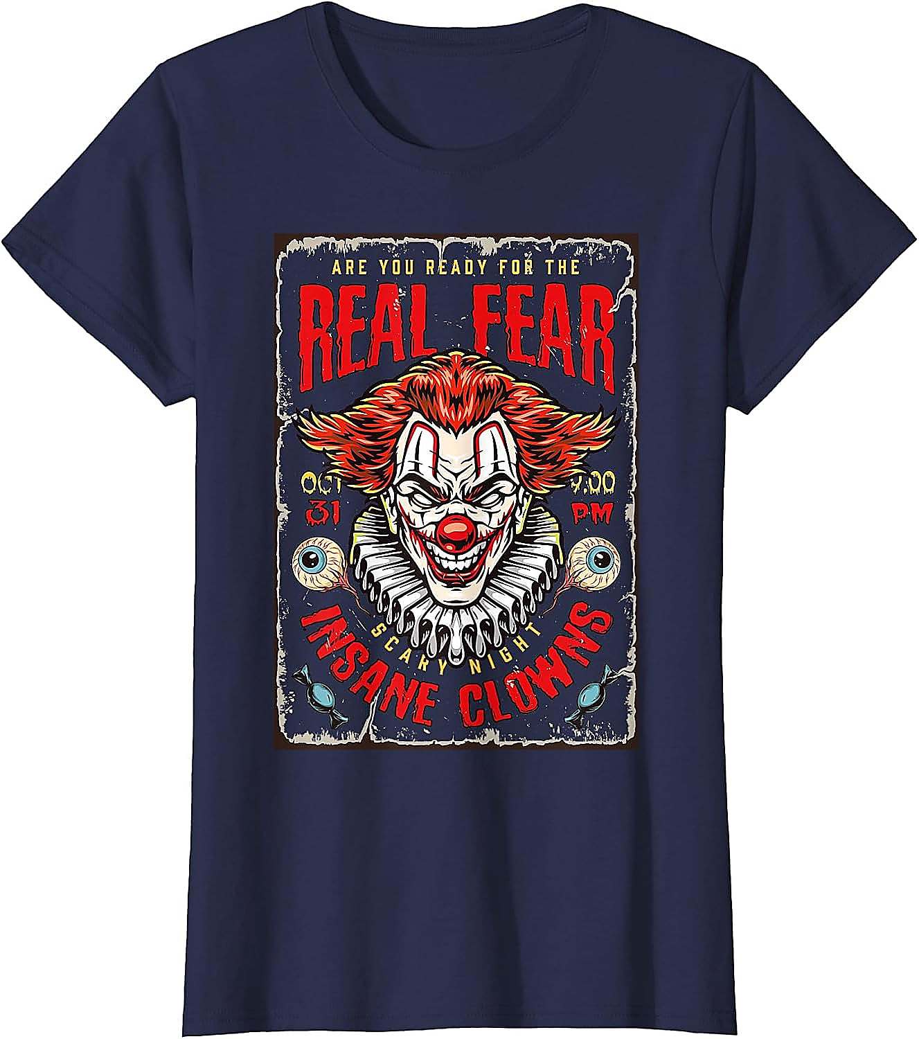 Scary Clown Halloween T-Shirt | Vintage Horror Poster Tee
