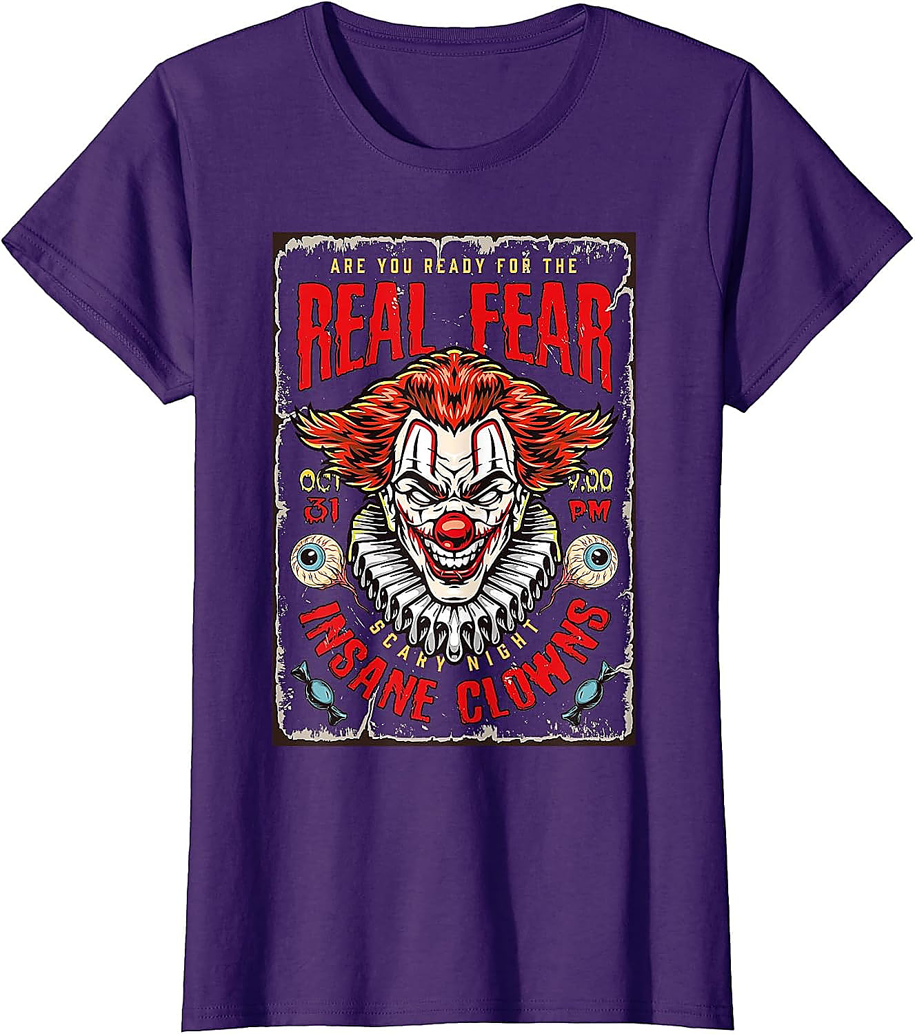 Scary Clown Halloween T-Shirt | Vintage Horror Poster Tee