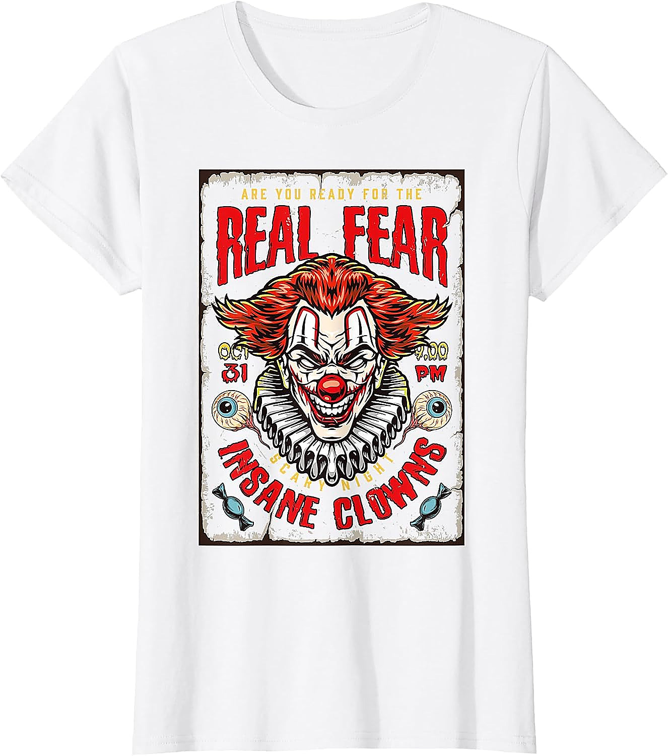 Scary Clown Halloween T-Shirt | Vintage Horror Poster Tee