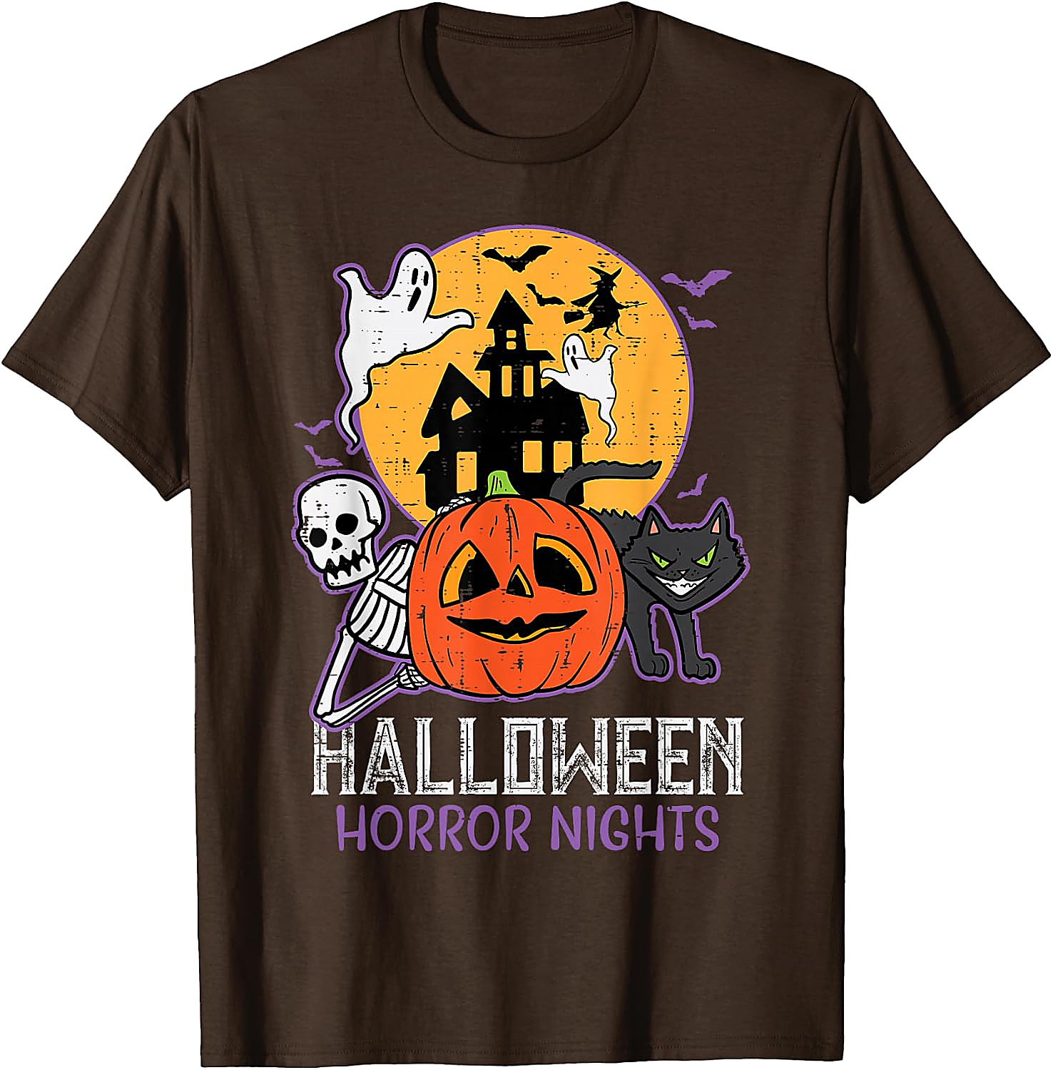 Halloween Horror Nights Spooky Skeleton T-Shirt | Retro Tee