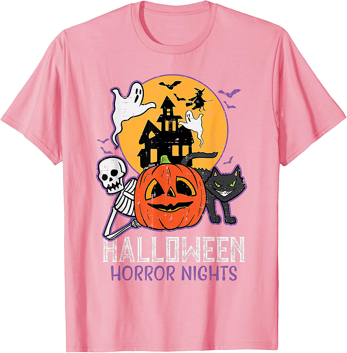 Halloween Horror Nights Spooky Skeleton T-Shirt | Retro Tee