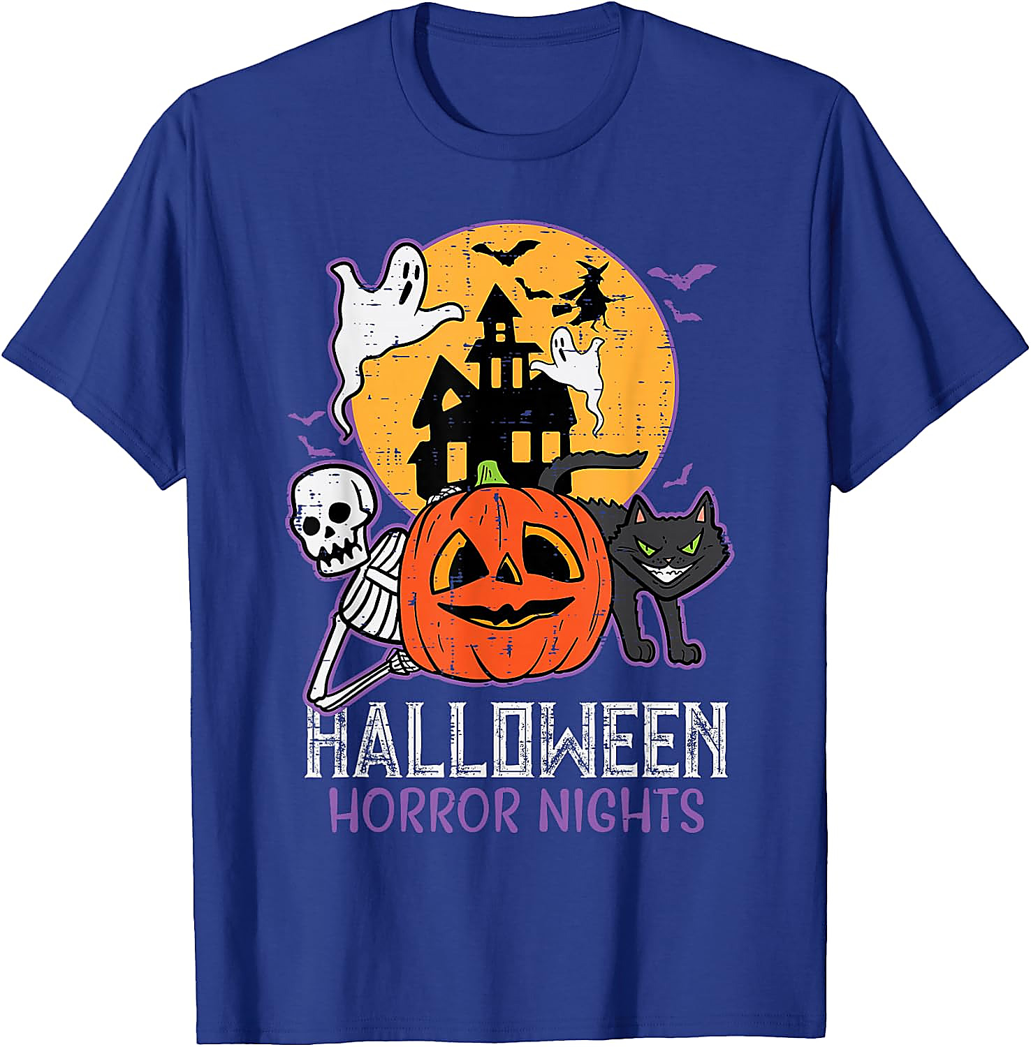 Halloween Horror Nights Spooky Skeleton T-Shirt | Retro Tee