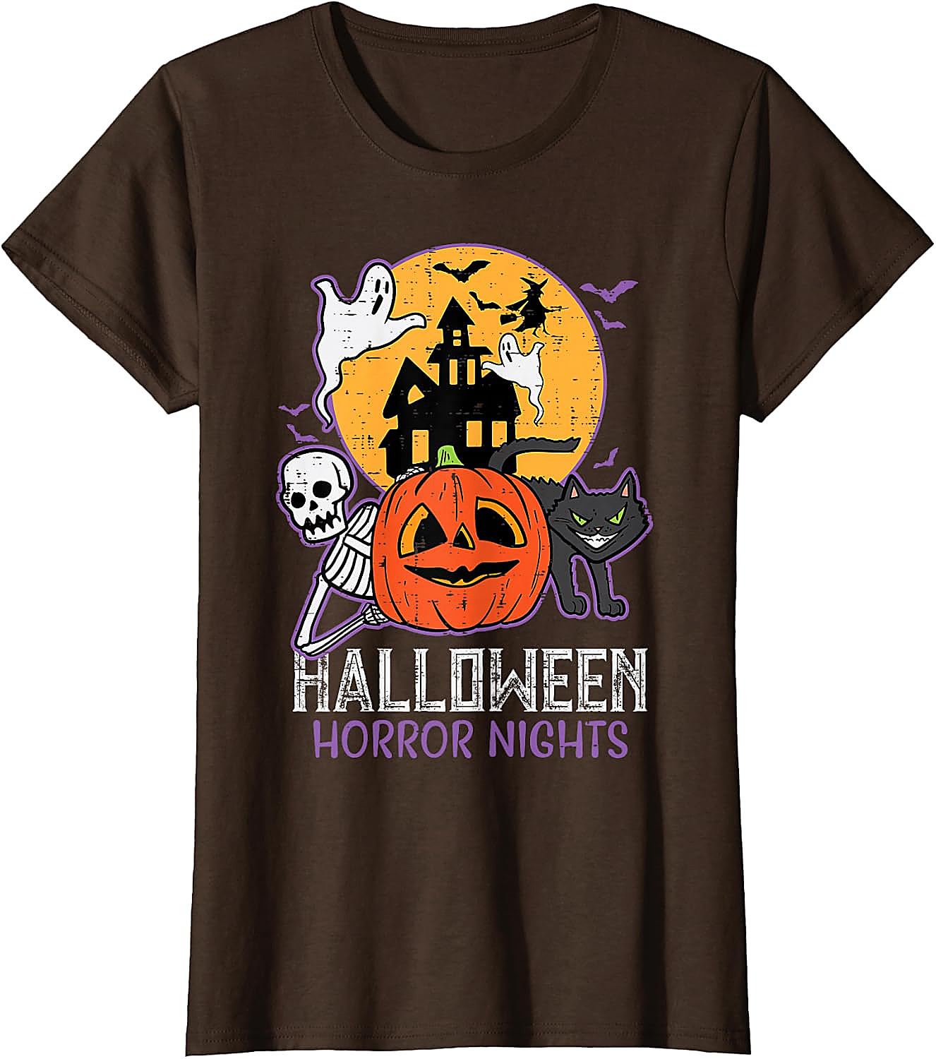 Halloween Horror Nights Spooky Skeleton T-Shirt | Retro Tee