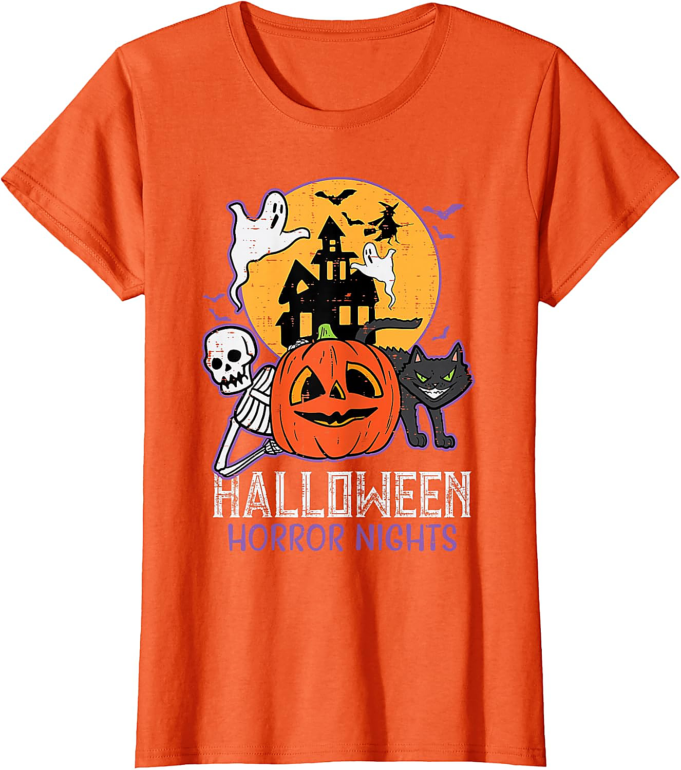 Halloween Horror Nights Spooky Skeleton T-Shirt | Retro Tee