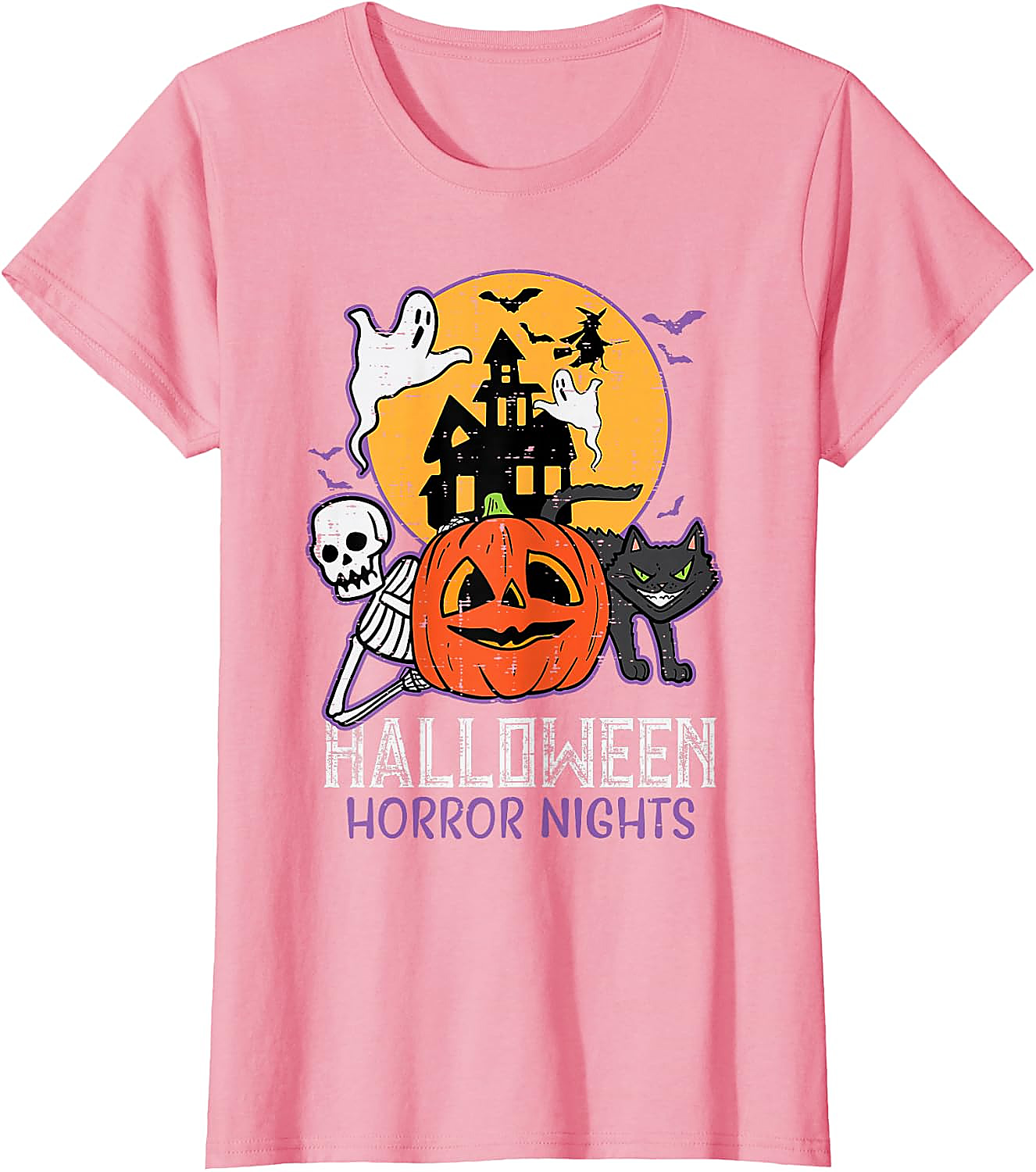 Halloween Horror Nights Spooky Skeleton T-Shirt | Retro Tee