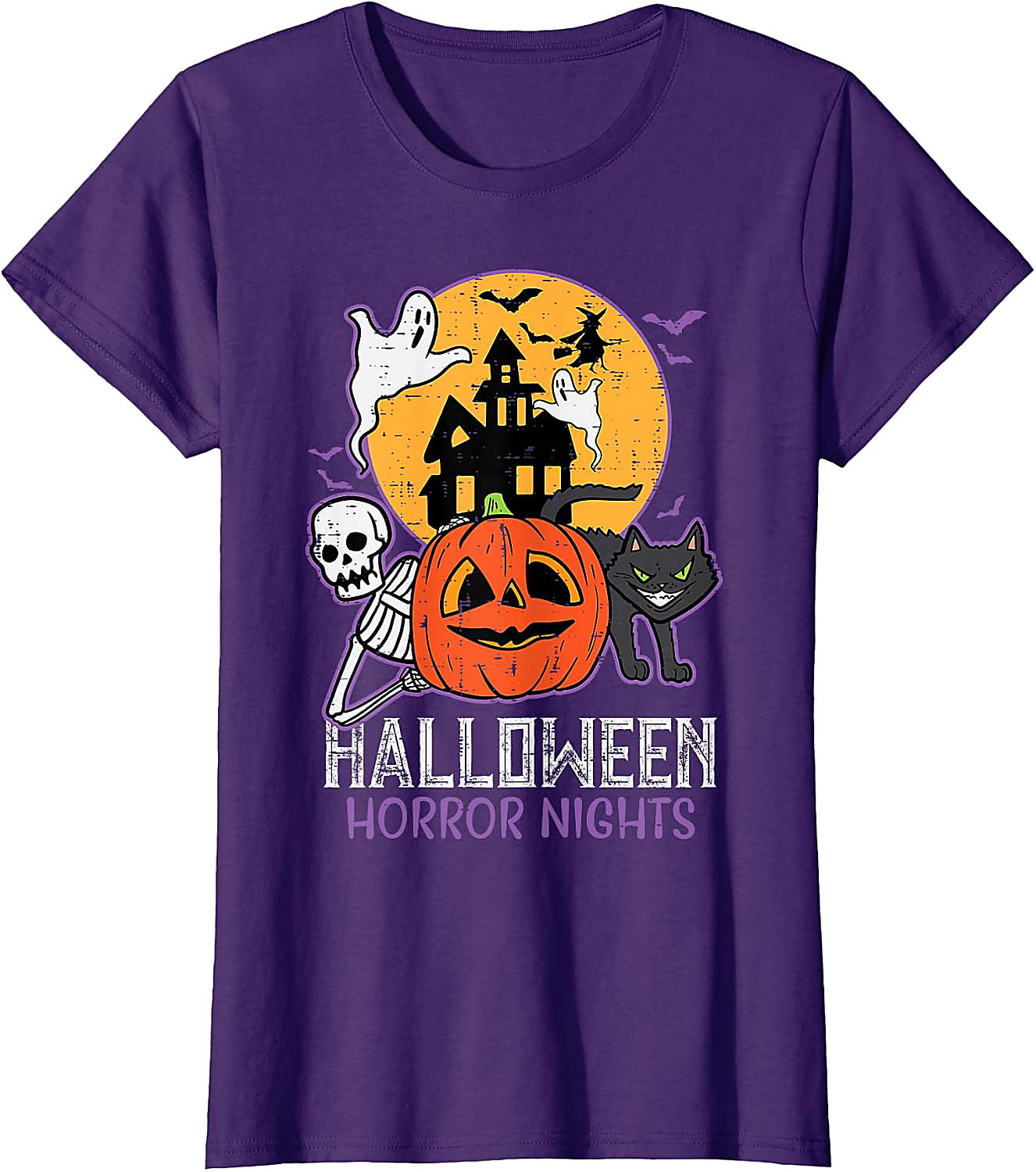 Halloween Horror Nights Spooky Skeleton T-Shirt | Retro Tee