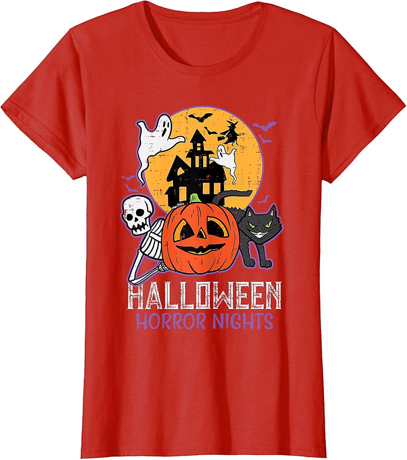 Halloween Horror Nights Spooky Skeleton T-Shirt | Retro Tee