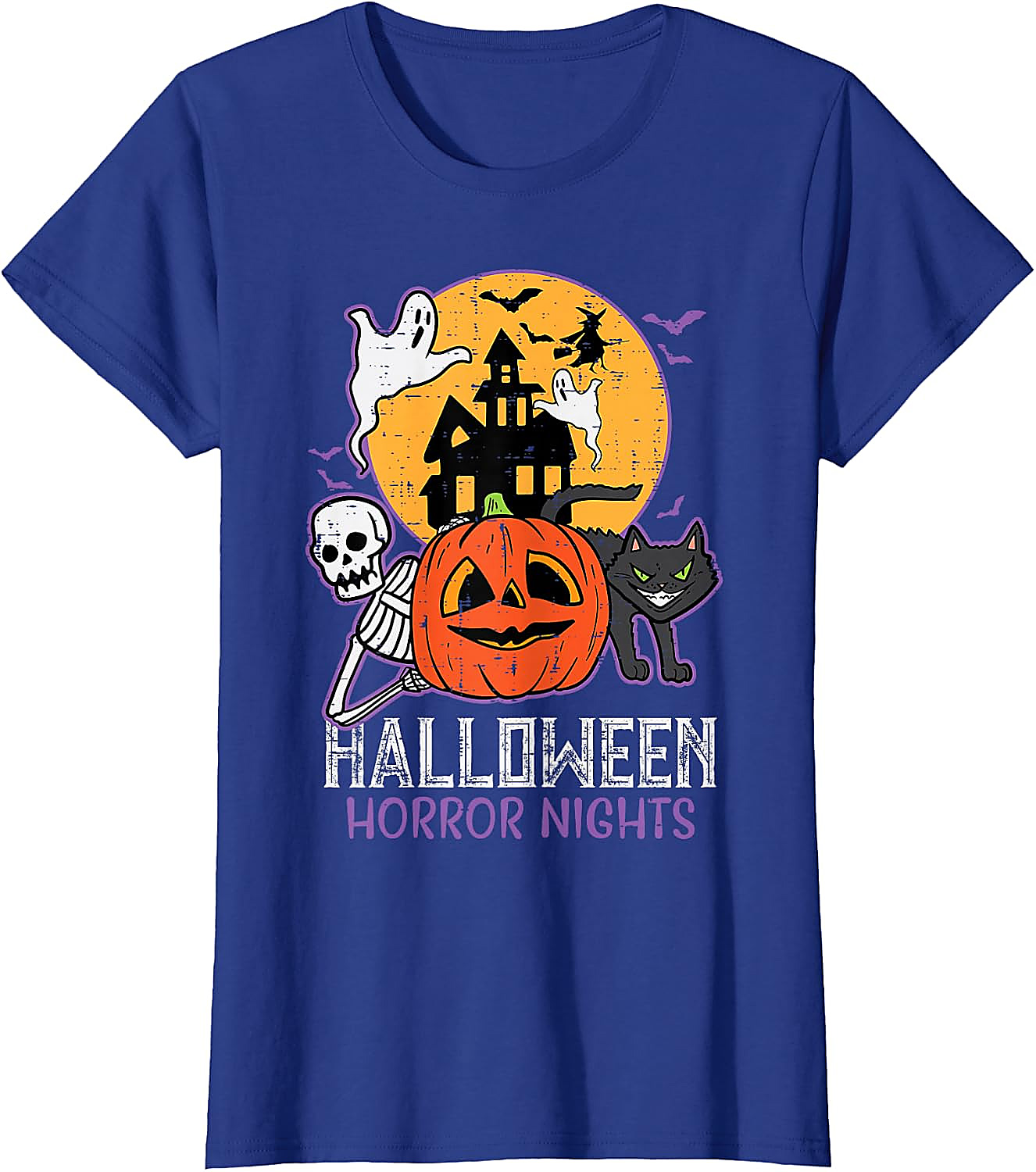 Halloween Horror Nights Spooky Skeleton T-Shirt | Retro Tee