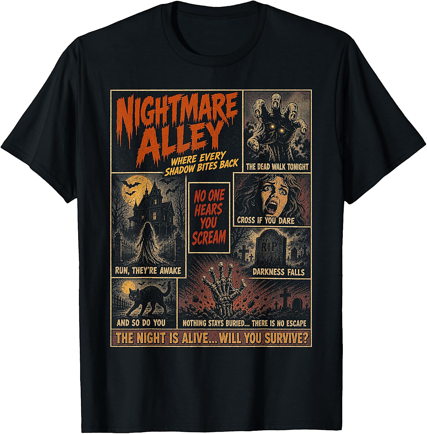 Vintage Horror Halloween T-Shirt | Spooky Comic Graphic Tee