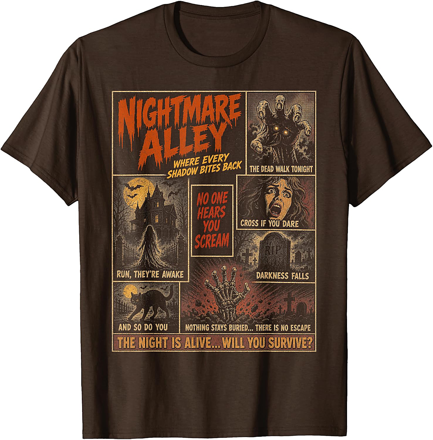 Vintage Horror Halloween T-Shirt | Spooky Comic Graphic Tee
