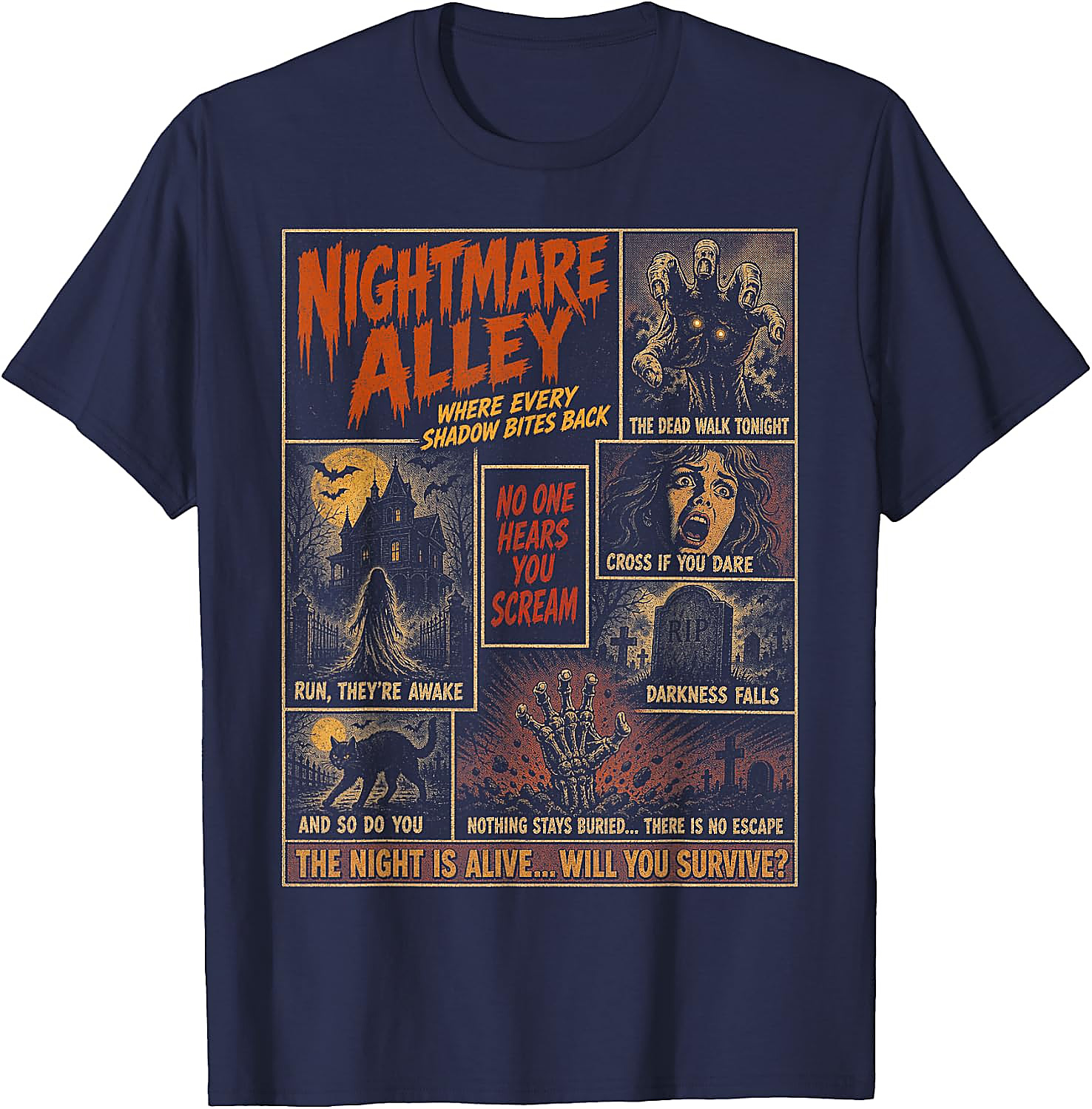 Vintage Horror Halloween T-Shirt | Spooky Comic Graphic Tee