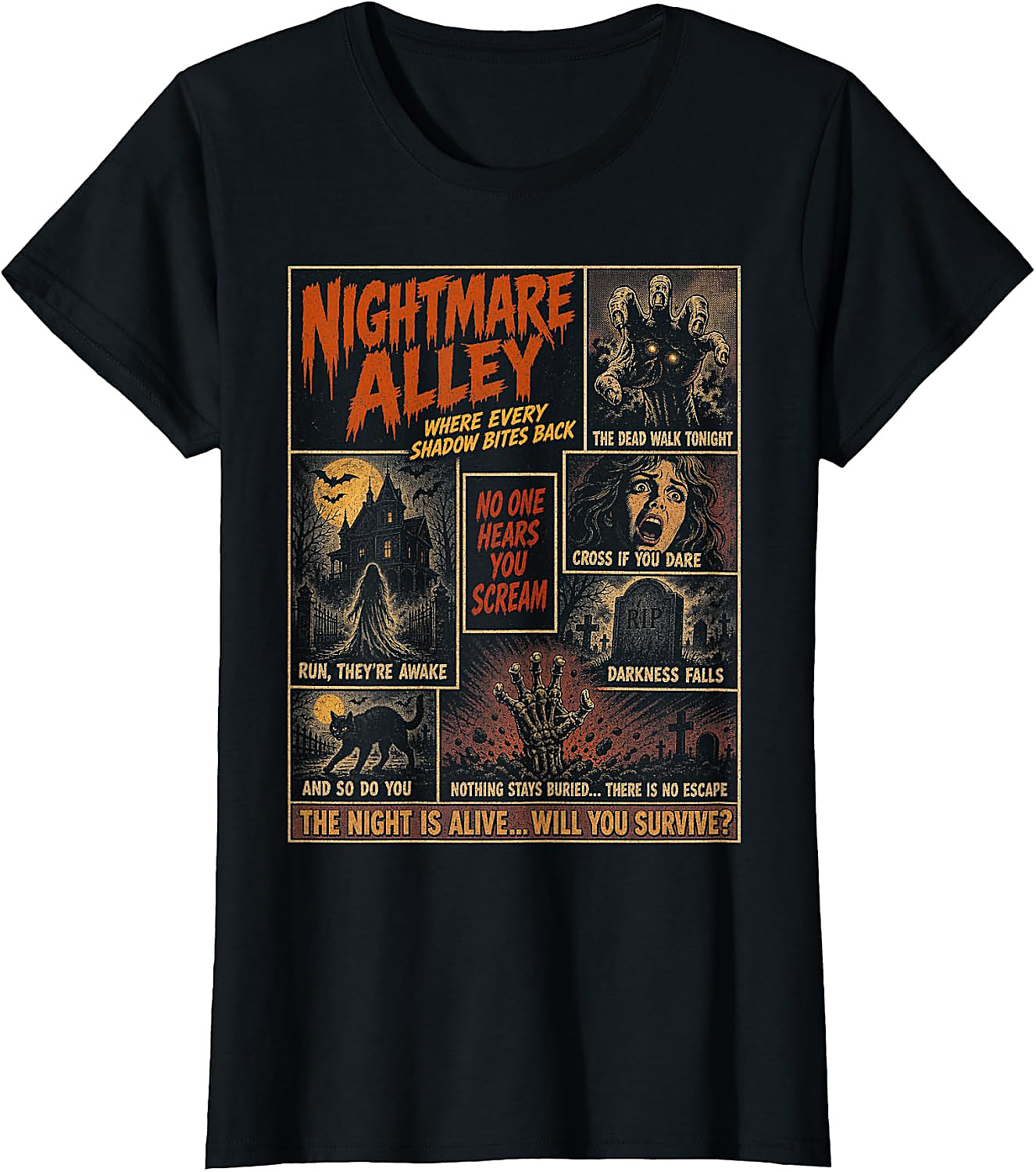 Vintage Horror Halloween T-Shirt | Spooky Comic Graphic Tee