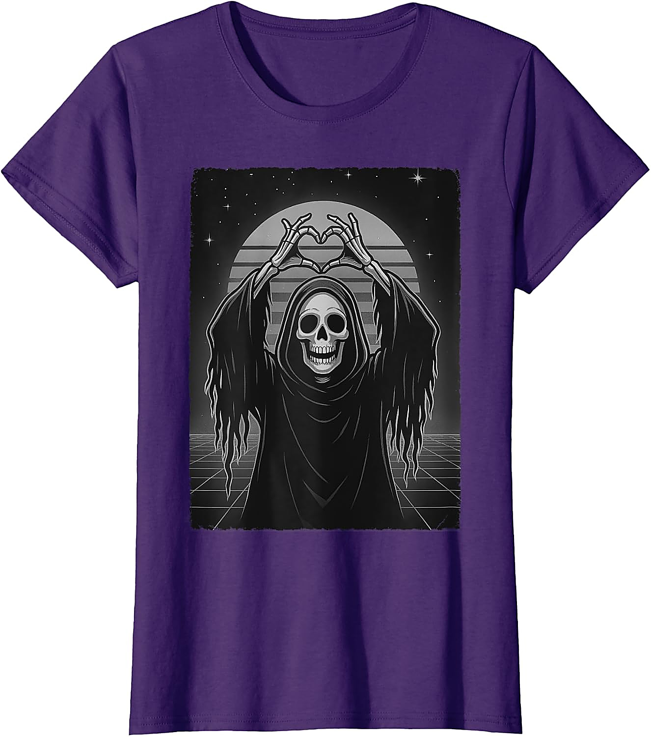 Scary Face Skeleton Halloween T-Shirt | Grim Reaper Tee