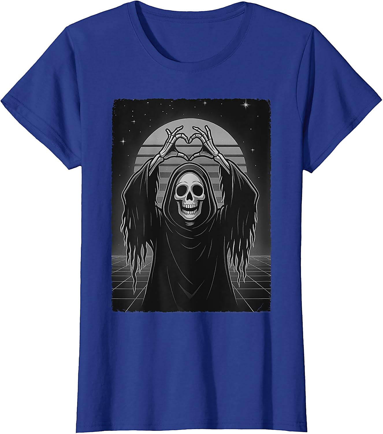 Scary Face Skeleton Halloween T-Shirt | Grim Reaper Tee