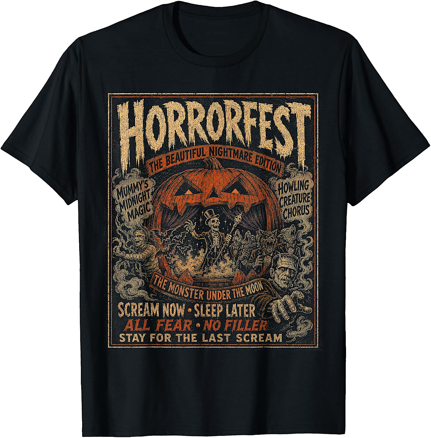 Vintage Horrorfest Halloween Shirt | Retro Monster Tee