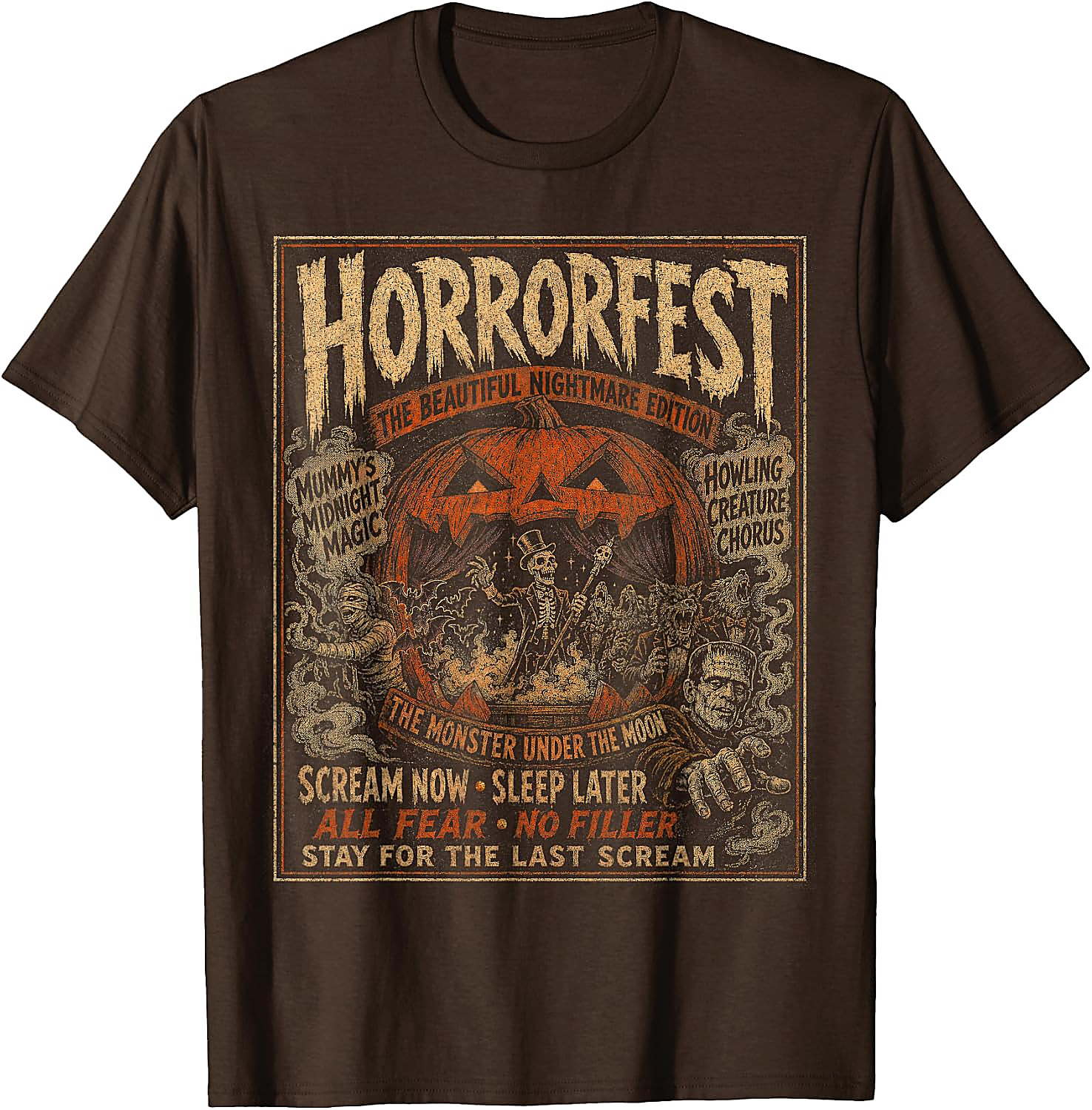 Vintage Horrorfest Halloween Shirt | Retro Monster Tee