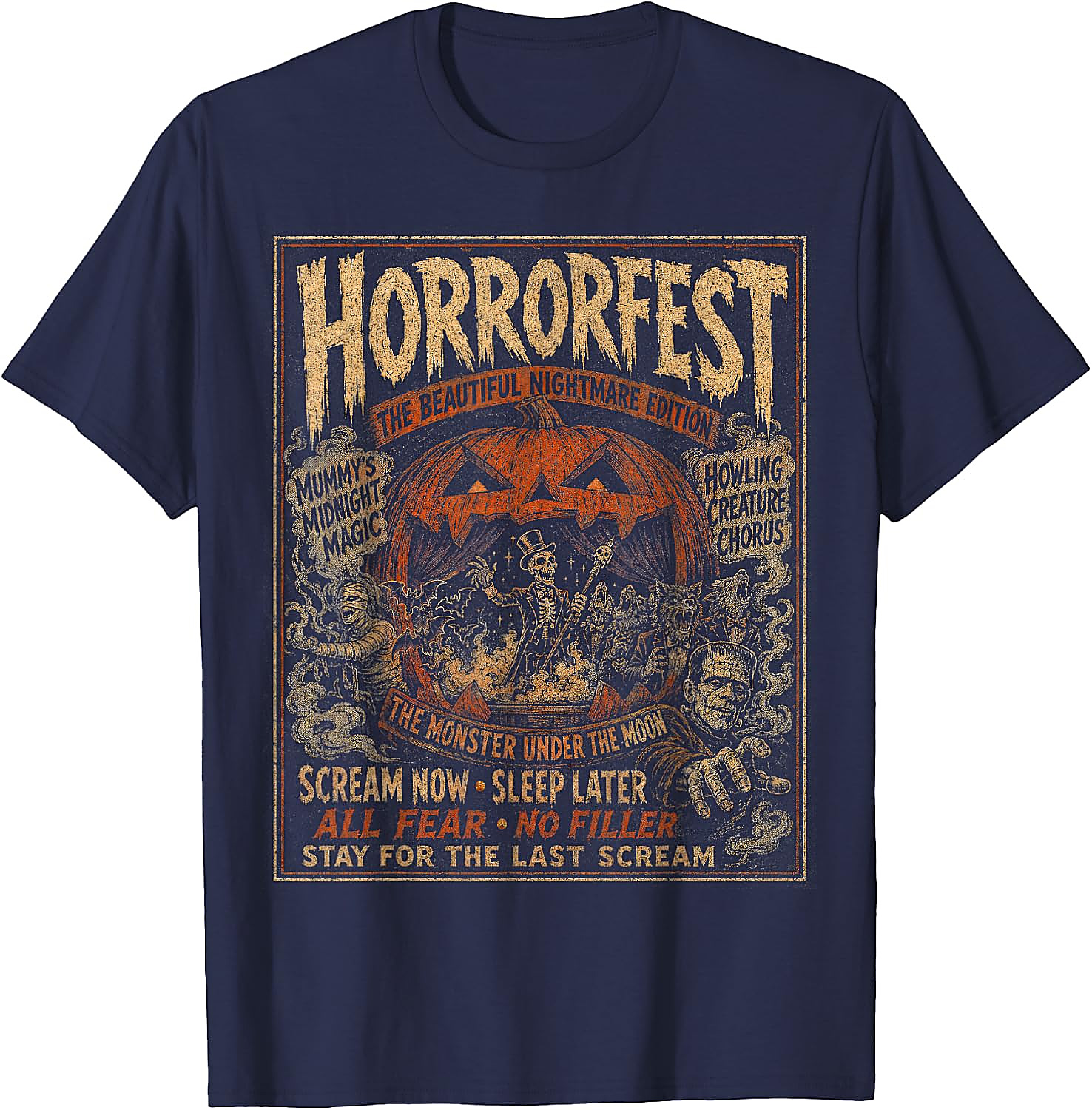 Vintage Horrorfest Halloween Shirt | Retro Monster Tee