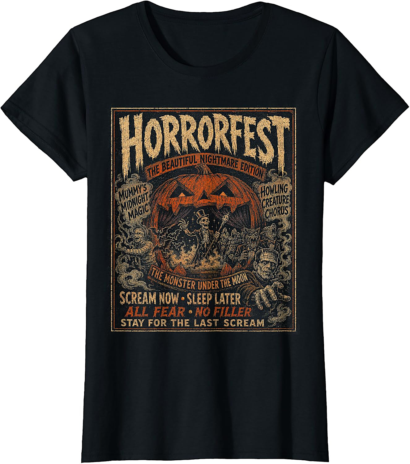 Vintage Horrorfest Halloween Shirt | Retro Monster Tee