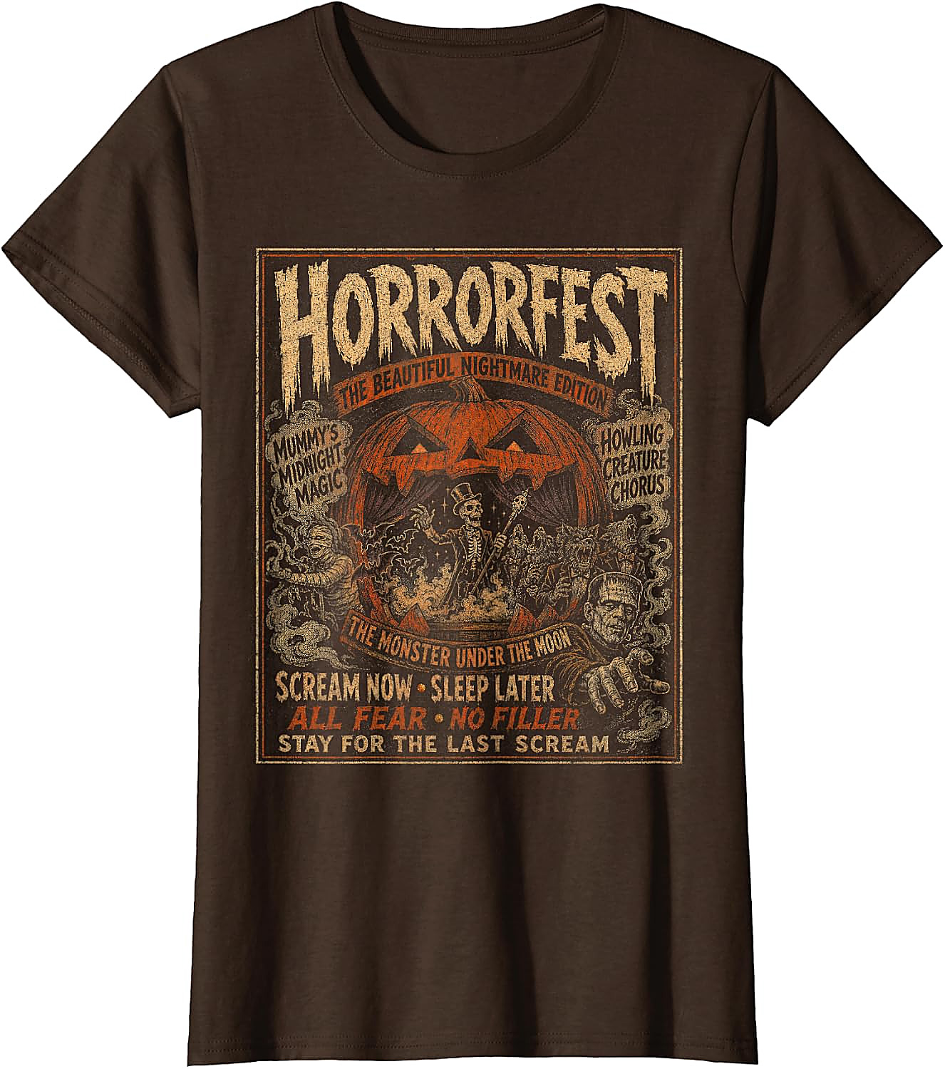 Vintage Horrorfest Halloween Shirt | Retro Monster Tee
