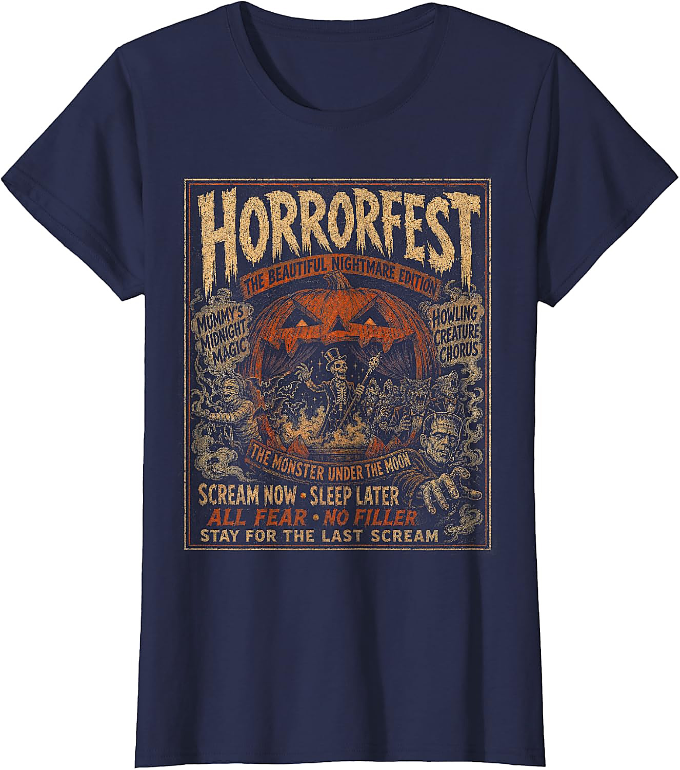 Vintage Horrorfest Halloween Shirt | Retro Monster Tee