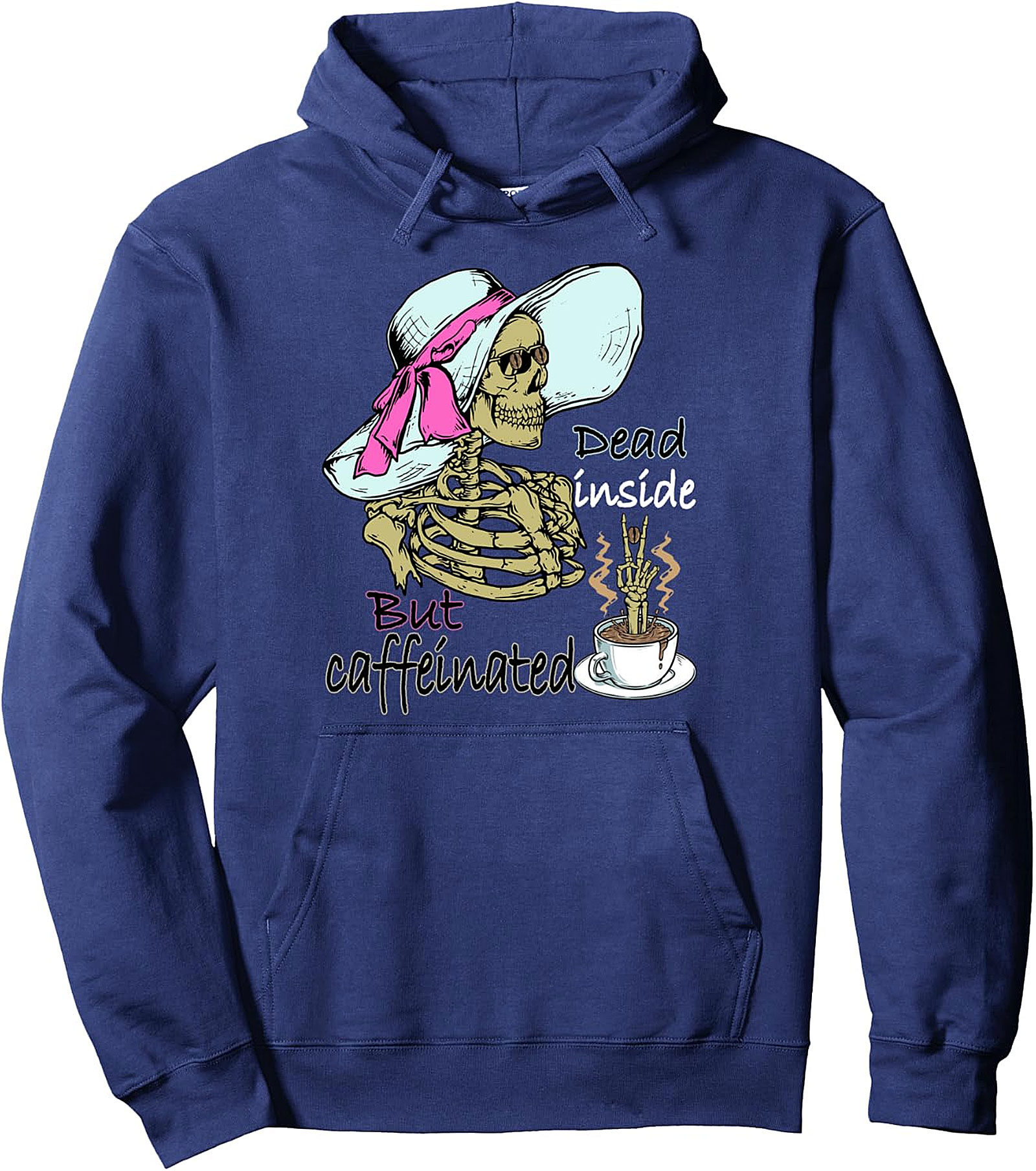 Dead Inside Caffeinated Hoodie | Funny Unisex Pullover