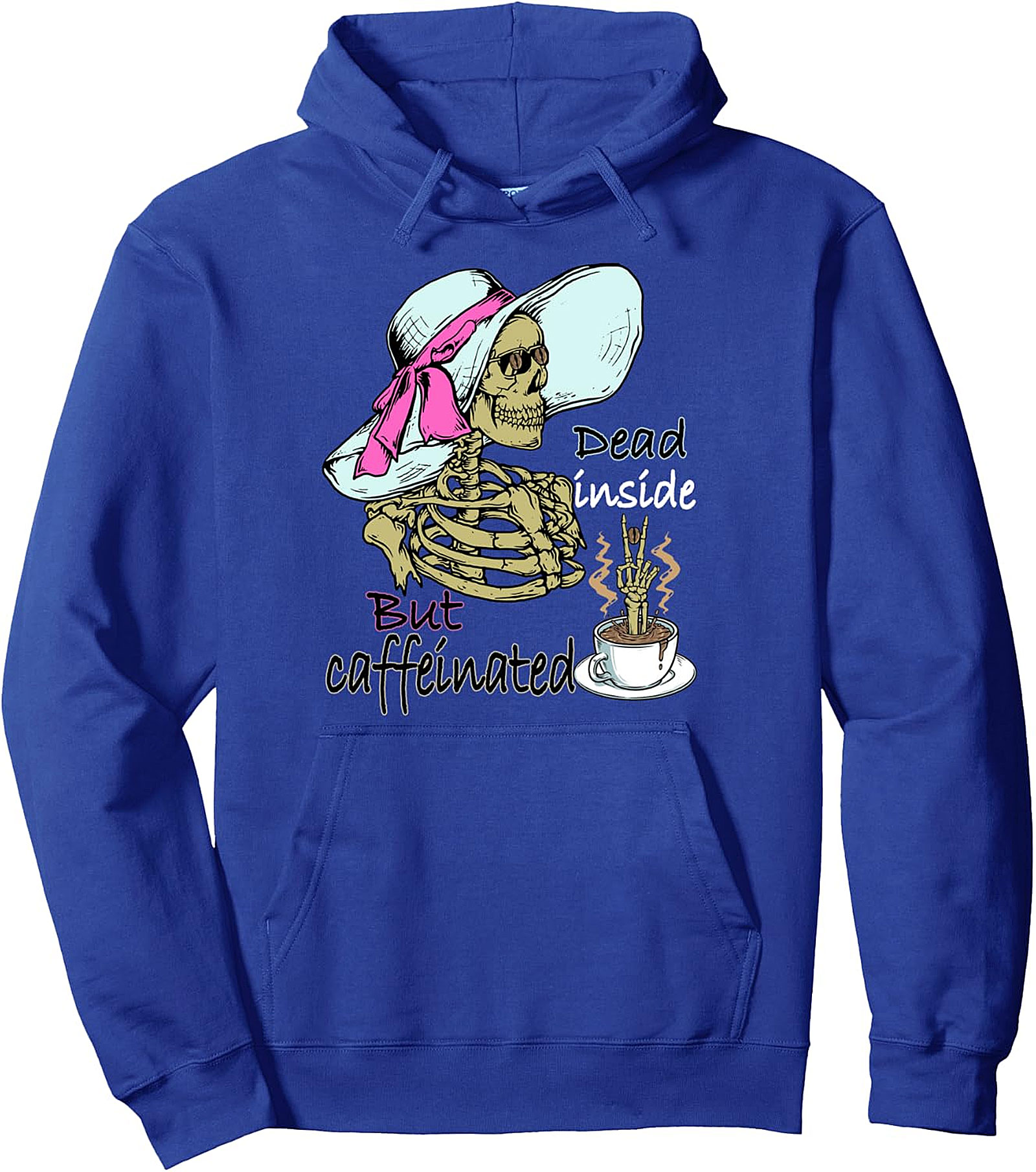 Dead Inside Caffeinated Hoodie | Funny Unisex Pullover