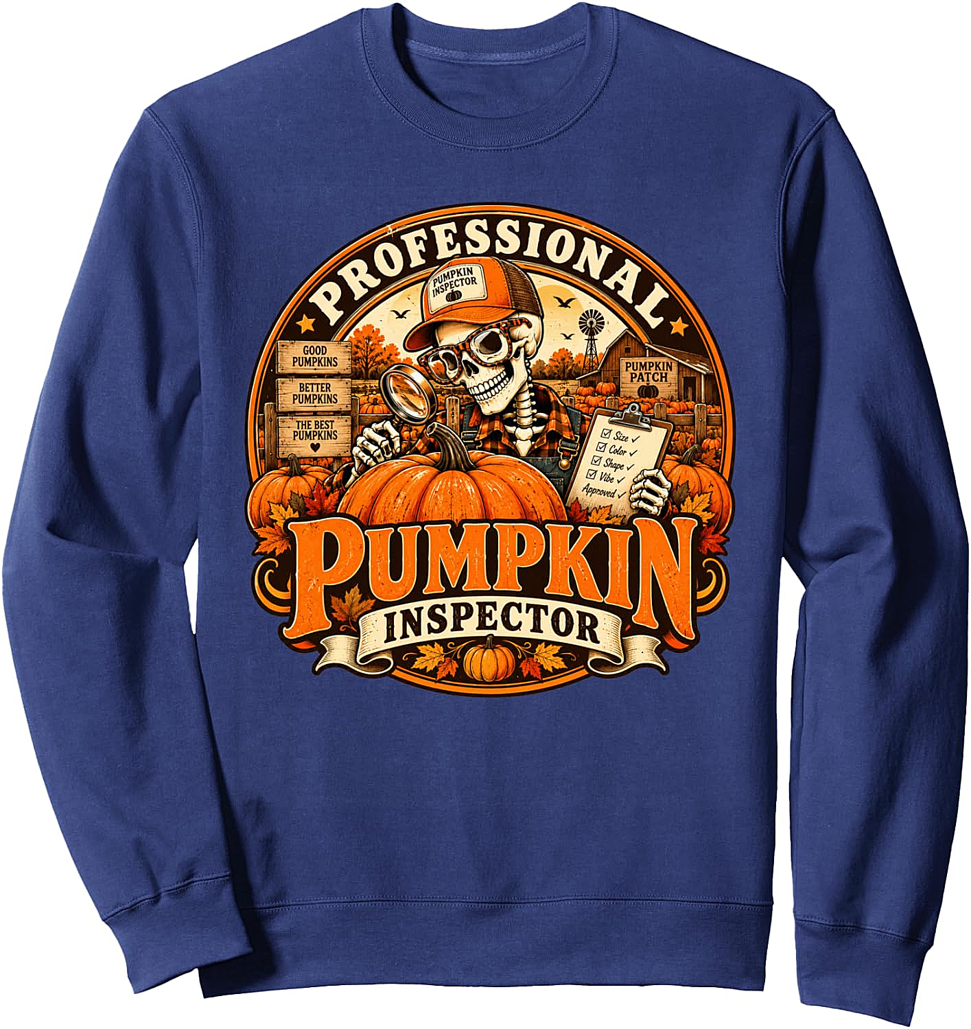Professional Pumpkin Inspector Funny Fall Halloween Sweatshirt