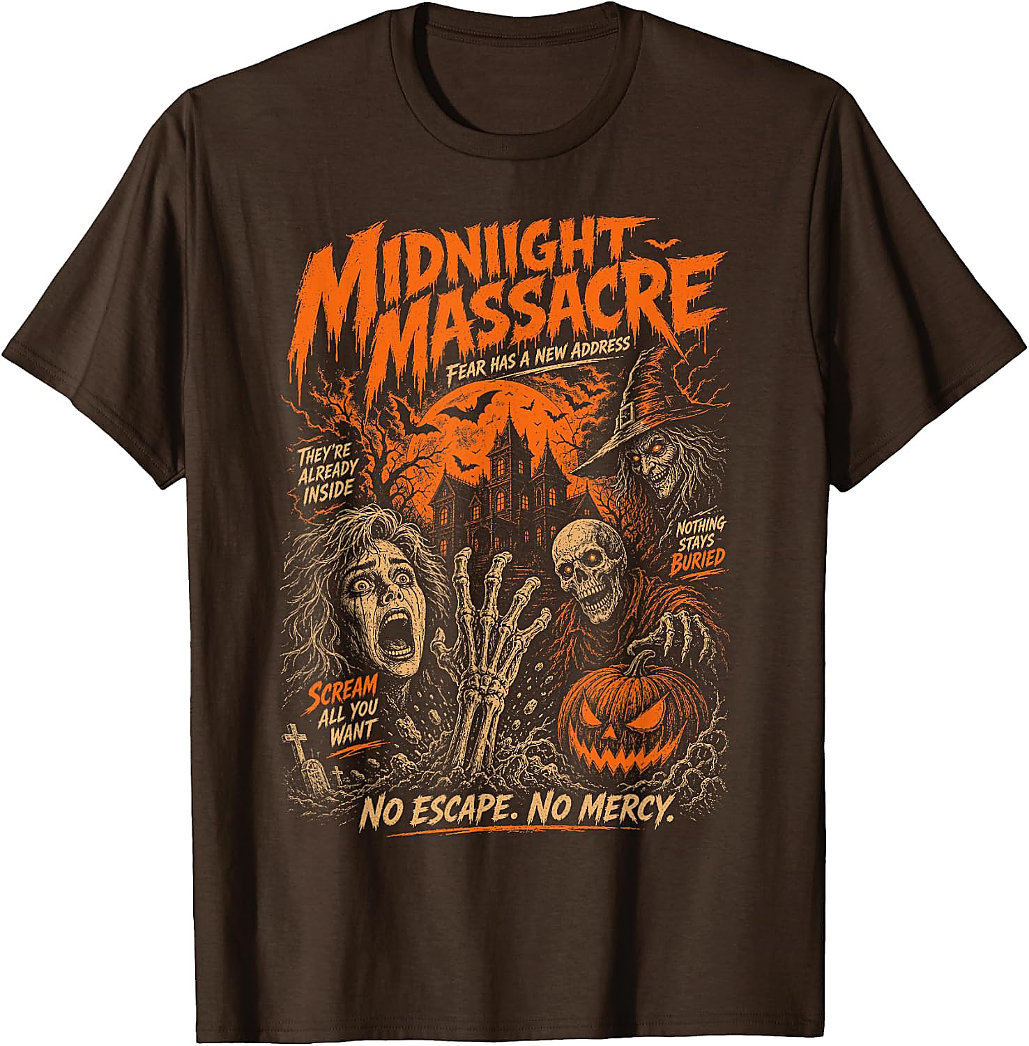 Vintage Horror Halloween T-Shirt | Midnight Massacre Tee