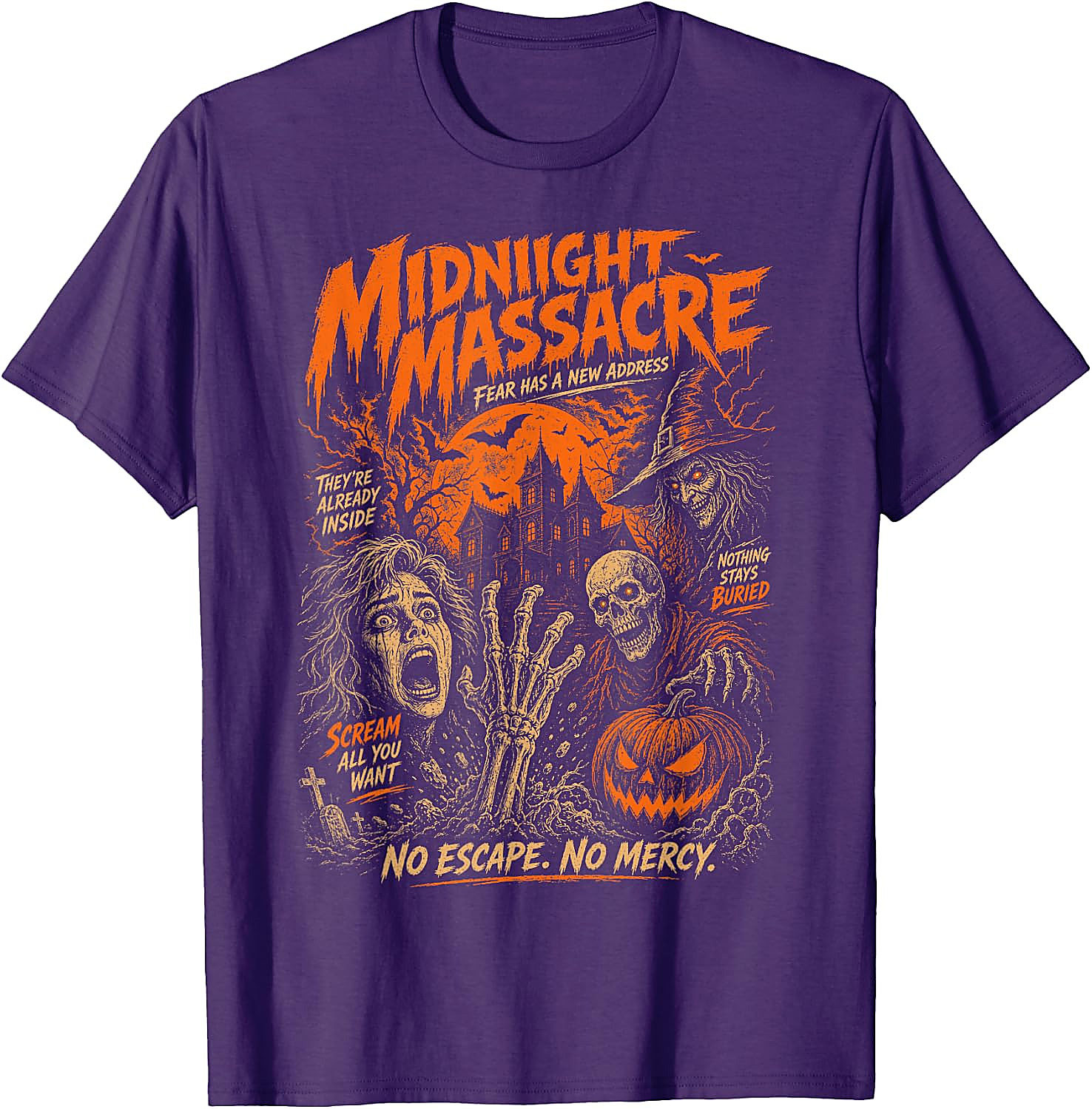 Vintage Horror Halloween T-Shirt | Midnight Massacre Tee