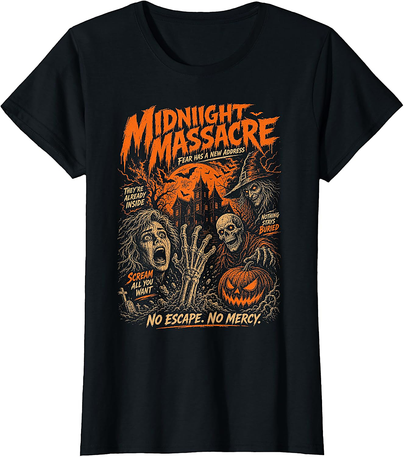 Vintage Horror Halloween T-Shirt | Midnight Massacre Tee