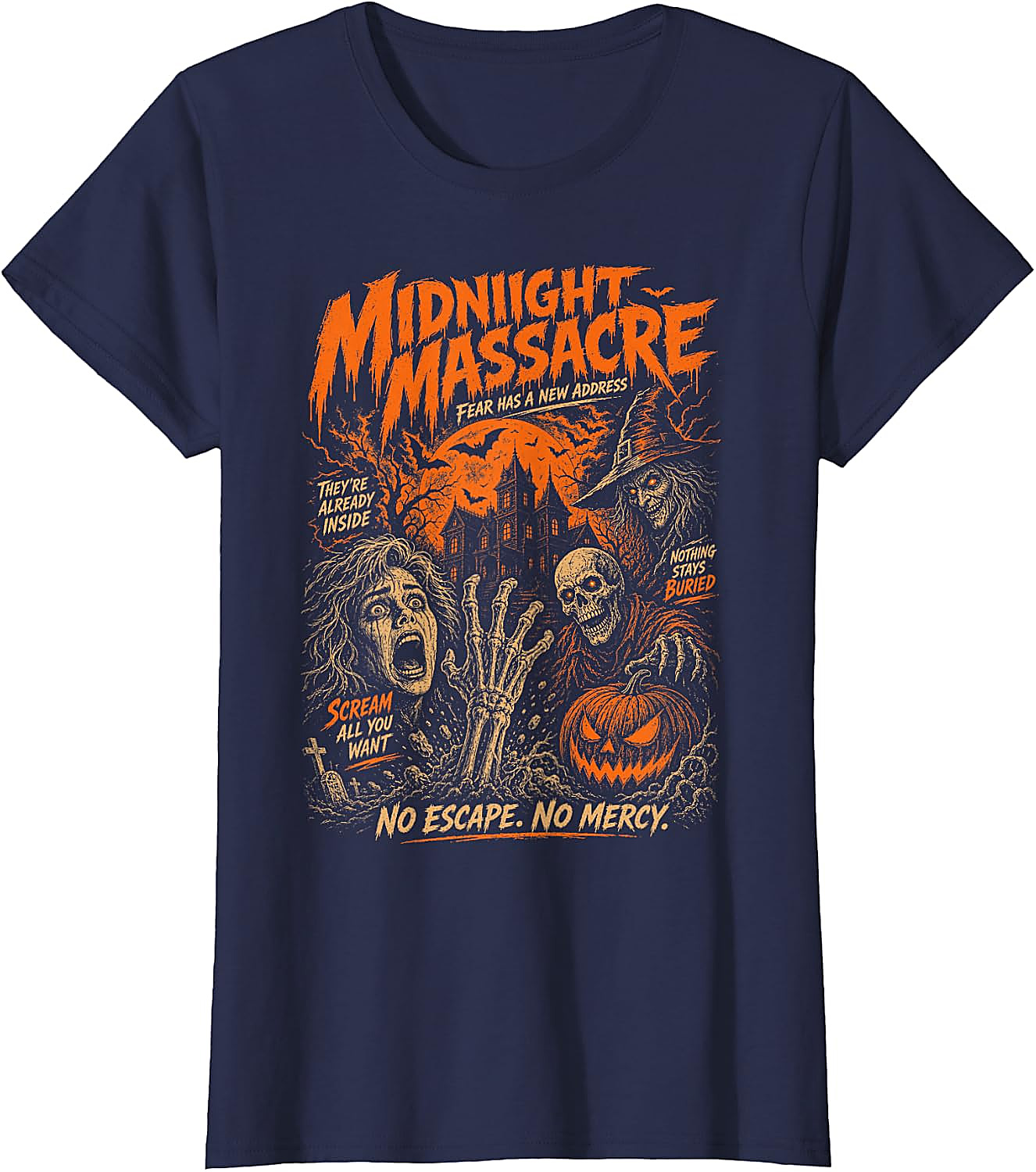 Vintage Horror Halloween T-Shirt | Midnight Massacre Tee