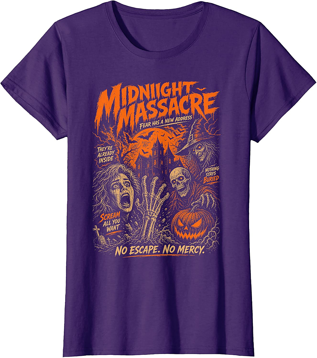 Vintage Horror Halloween T-Shirt | Midnight Massacre Tee
