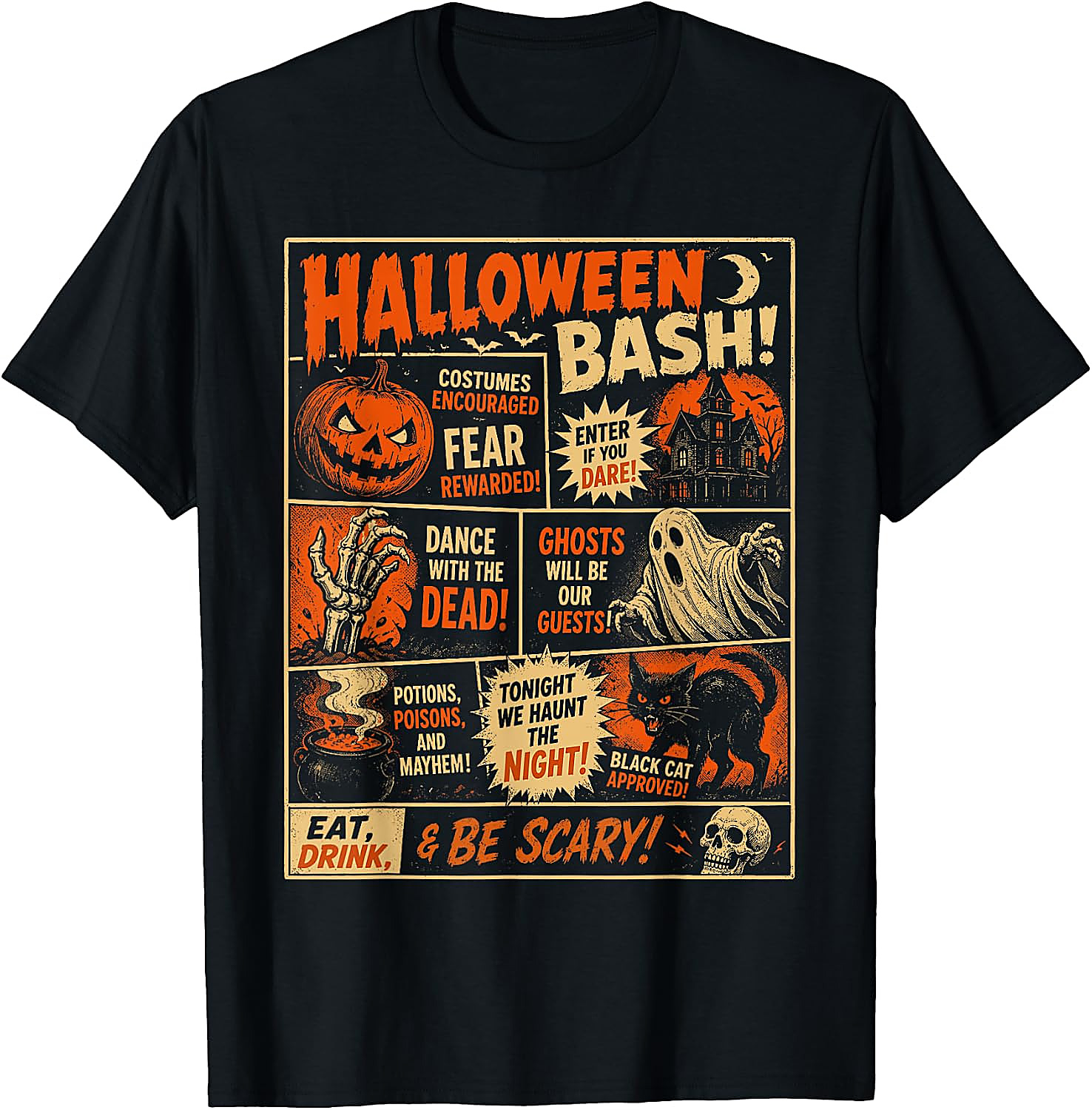 Vintage Halloween Horrorfest Poster T-Shirt