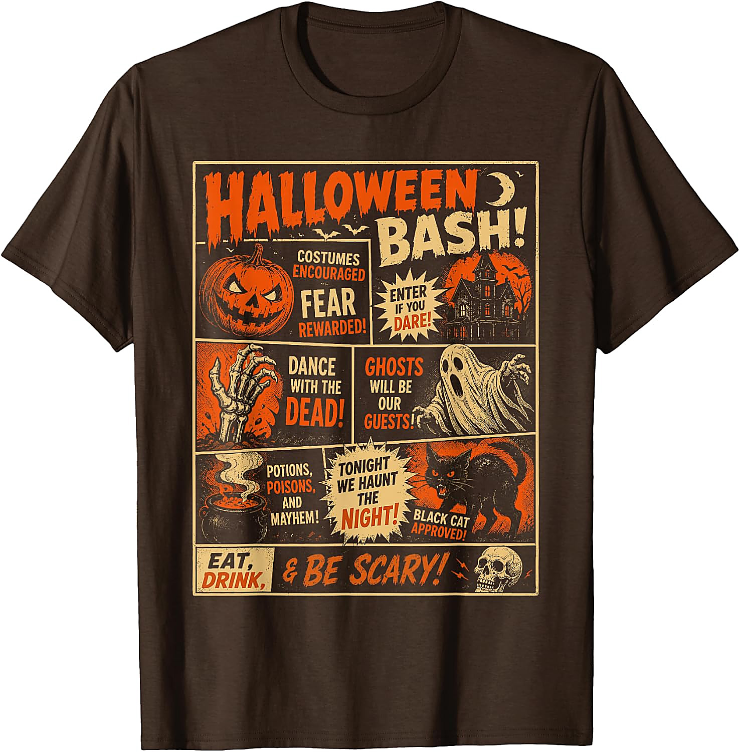 Vintage Halloween Horrorfest Poster T-Shirt