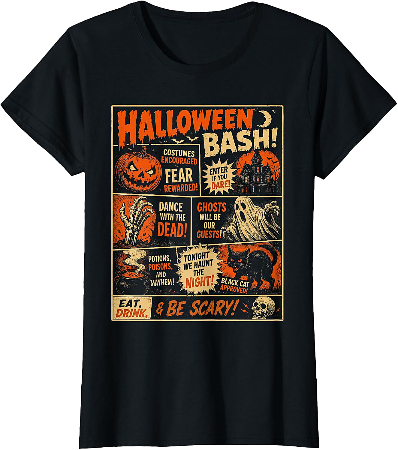 Vintage Halloween Horrorfest Poster T-Shirt