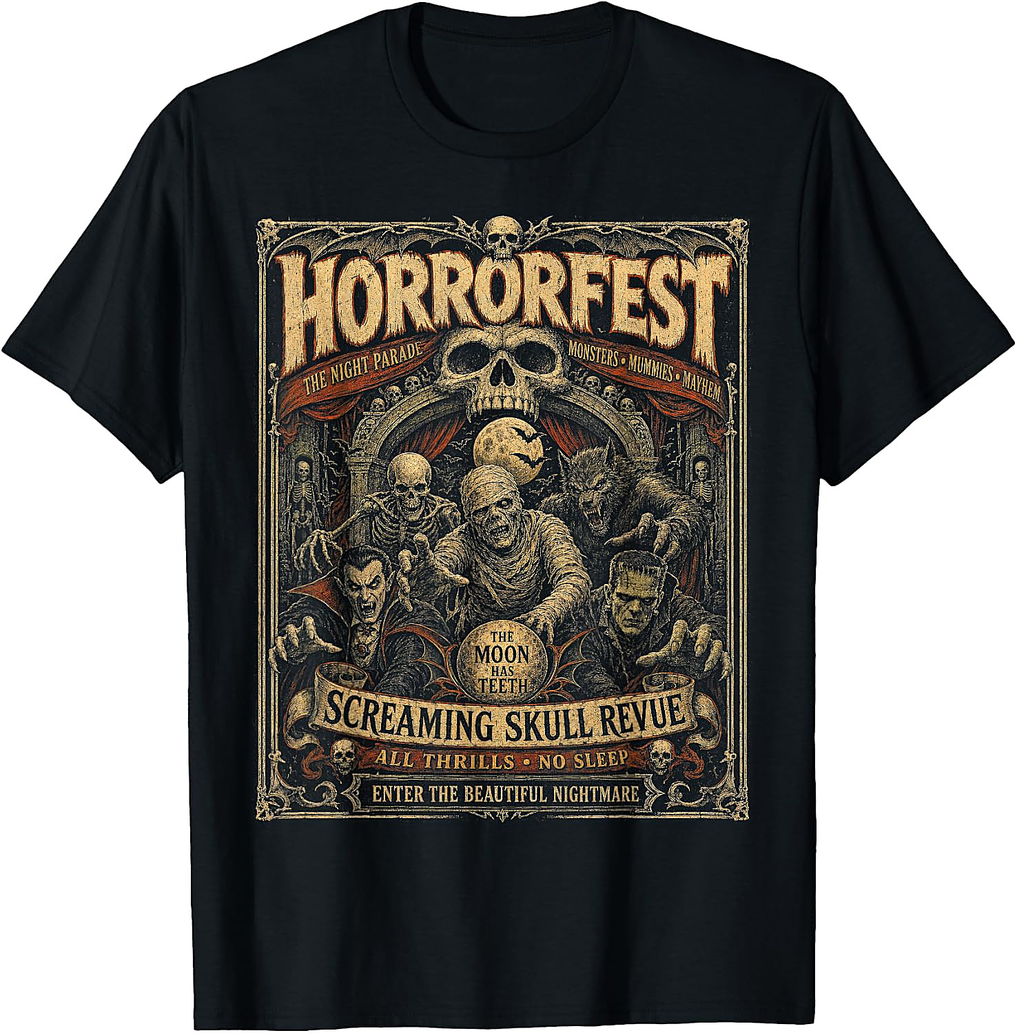 Vintage Horror Movie Poster Shirt | Retro Horrorfest Tee