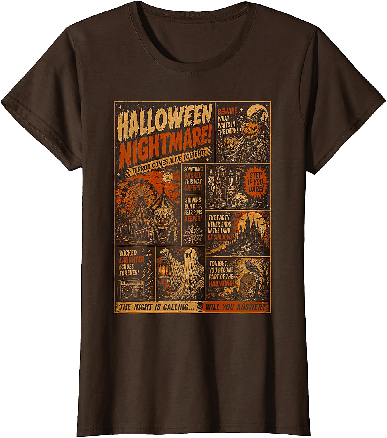 Halloween Vintage Horrorfest Poster T-Shirt | Spooky Tee
