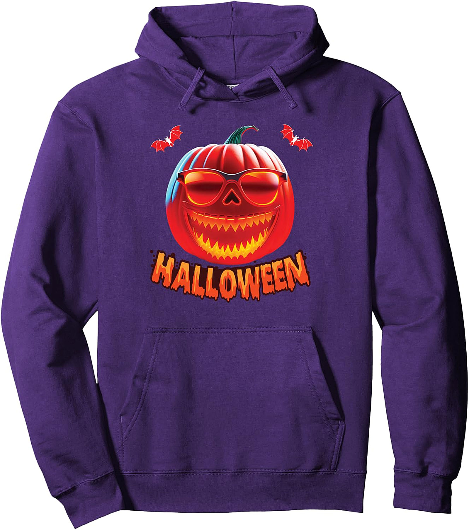 Spooky Jack O' Lantern Halloween Pullover Hoodie