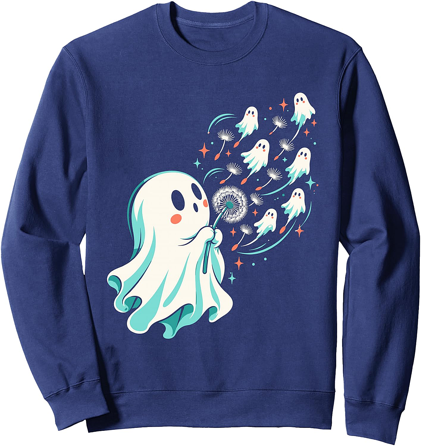 Cute Ghost Dandelion Wish Sweatshirt Halloween Spooky Tee