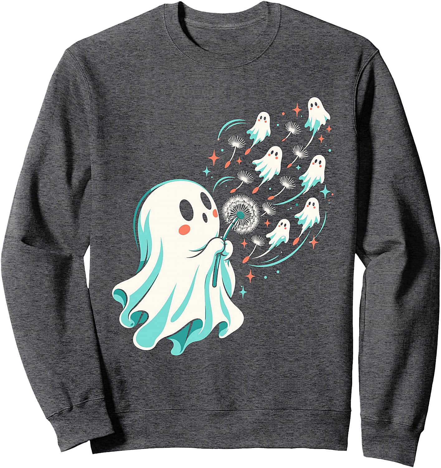 Cute Ghost Dandelion Wish Sweatshirt Halloween Spooky Tee
