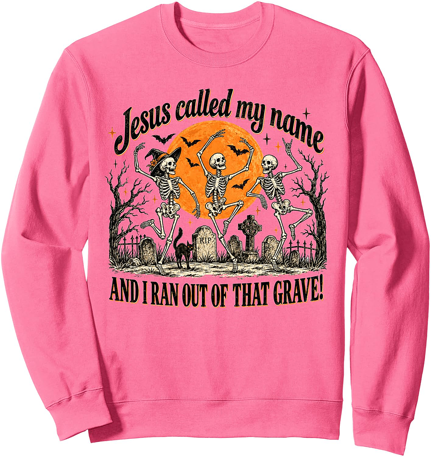 Christian Halloween Skeleton Sweatshirt Spooky Jesus Tee