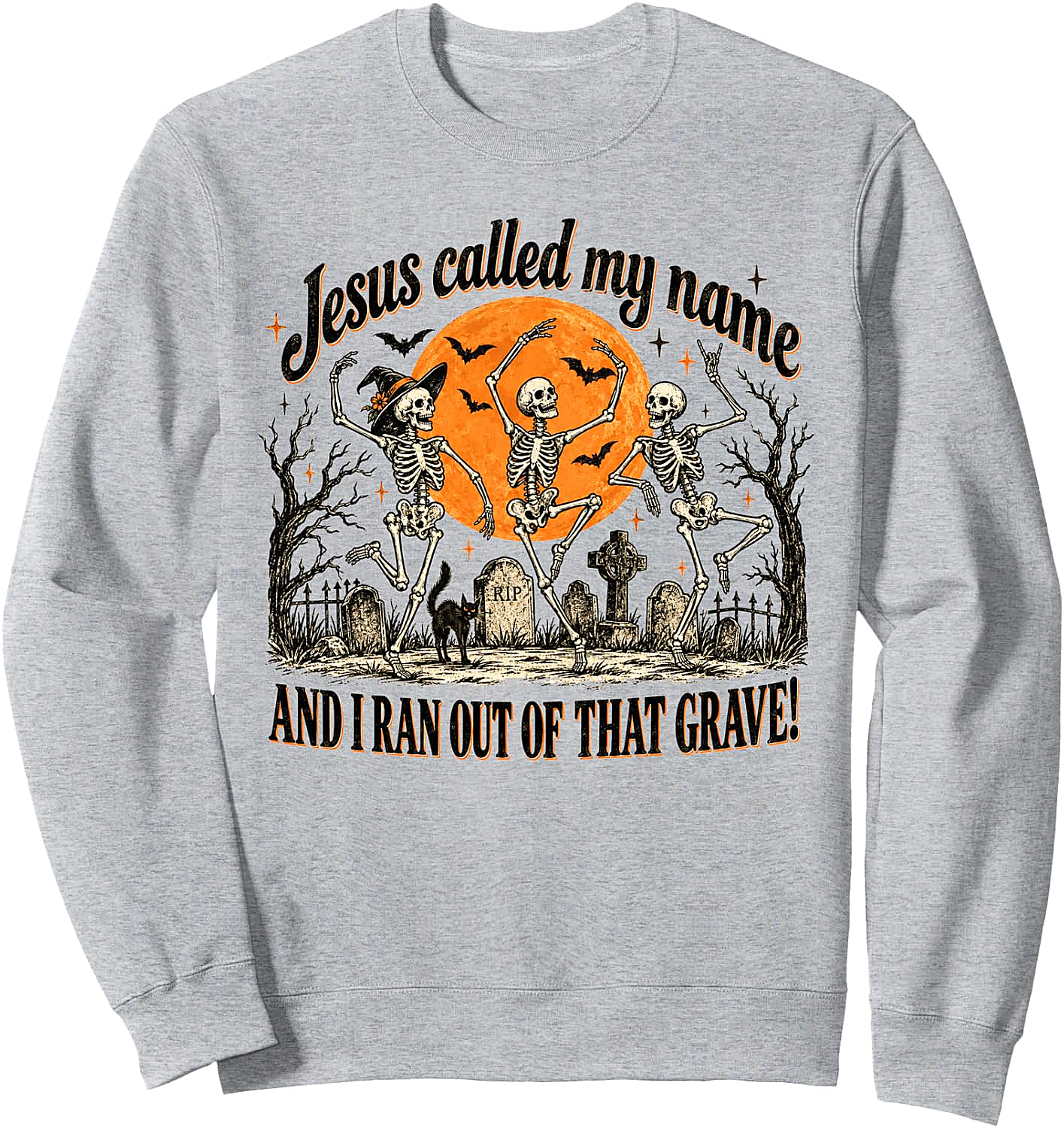 Christian Halloween Skeleton Sweatshirt Spooky Jesus Tee