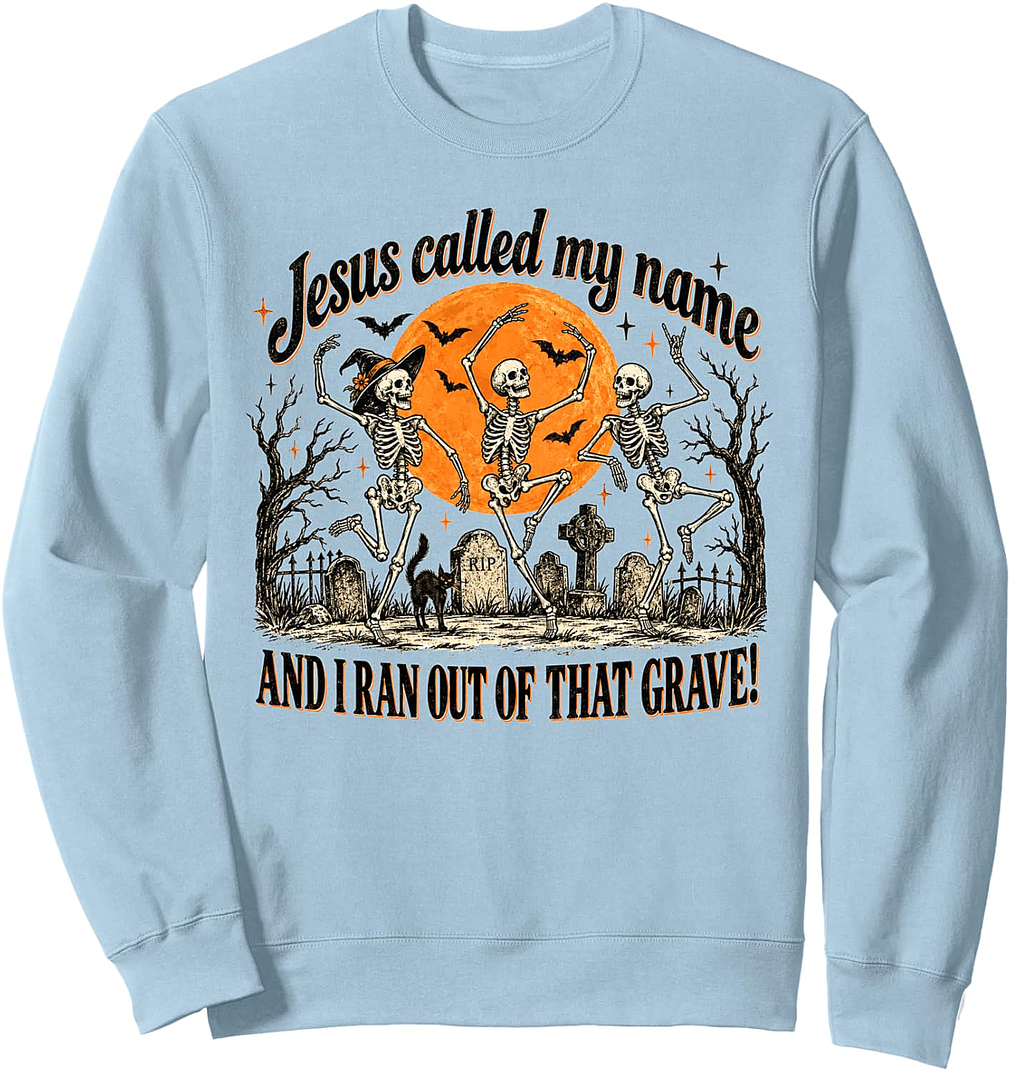 Christian Halloween Skeleton Sweatshirt Spooky Jesus Tee
