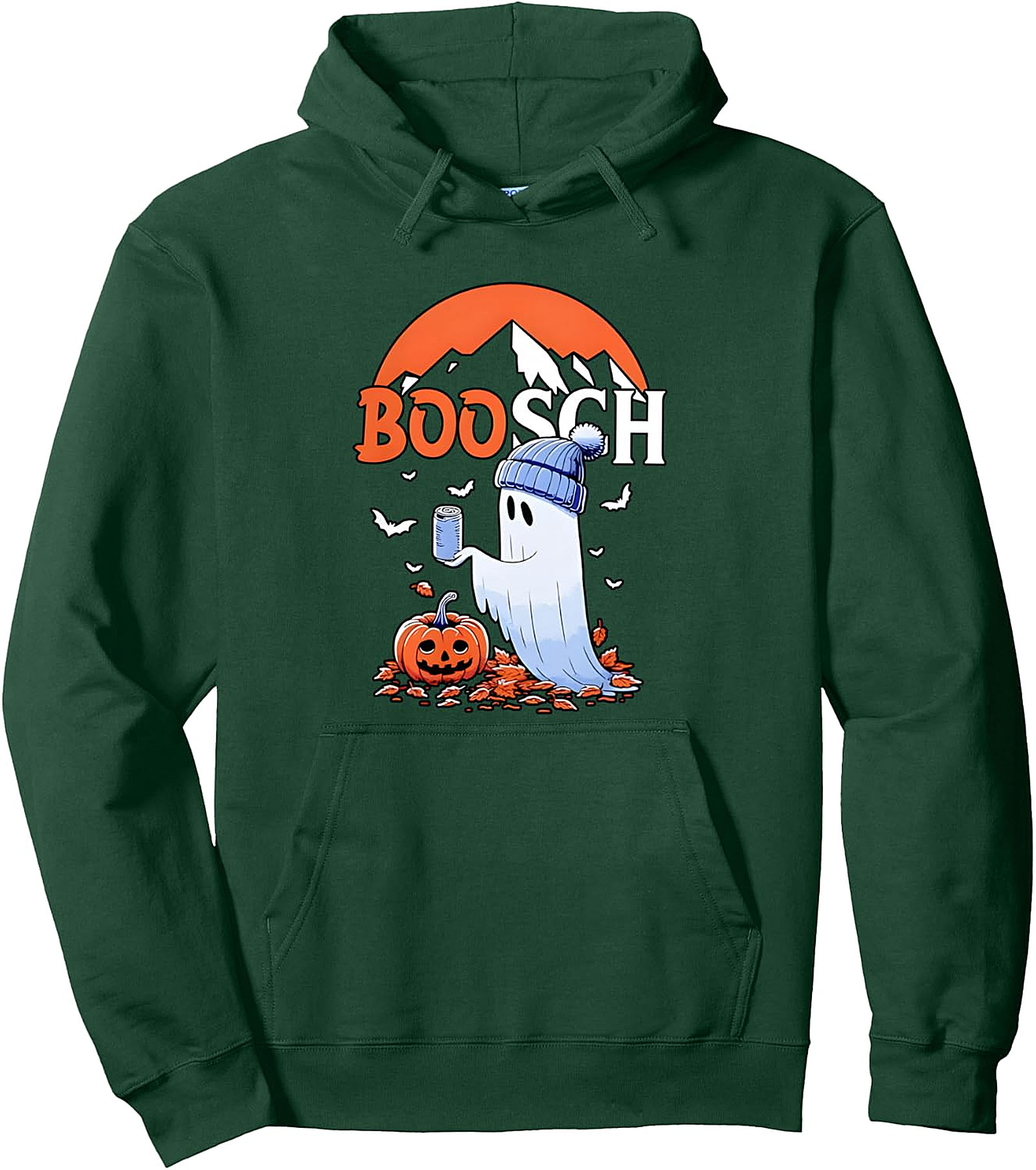 Ghost Boosch Beer Halloween Pullover Hoodie - Cozy Fun