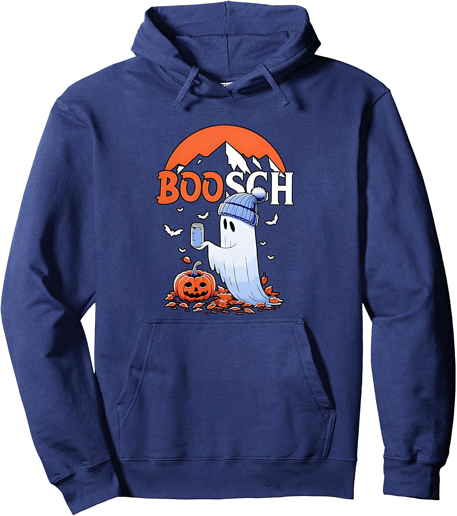 Ghost Boosch Beer Halloween Pullover Hoodie - Cozy Fun