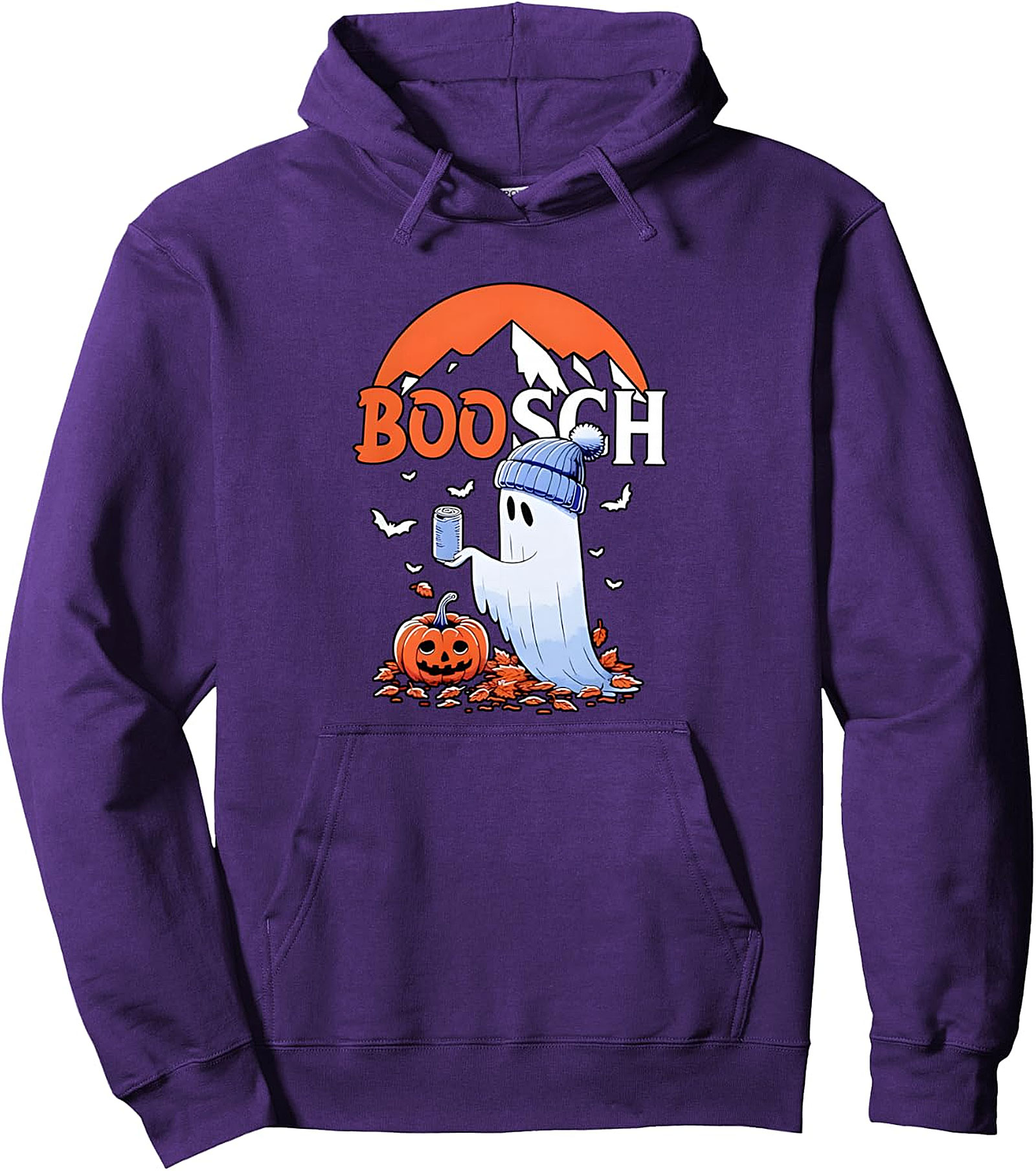 Ghost Boosch Beer Halloween Pullover Hoodie - Cozy Fun