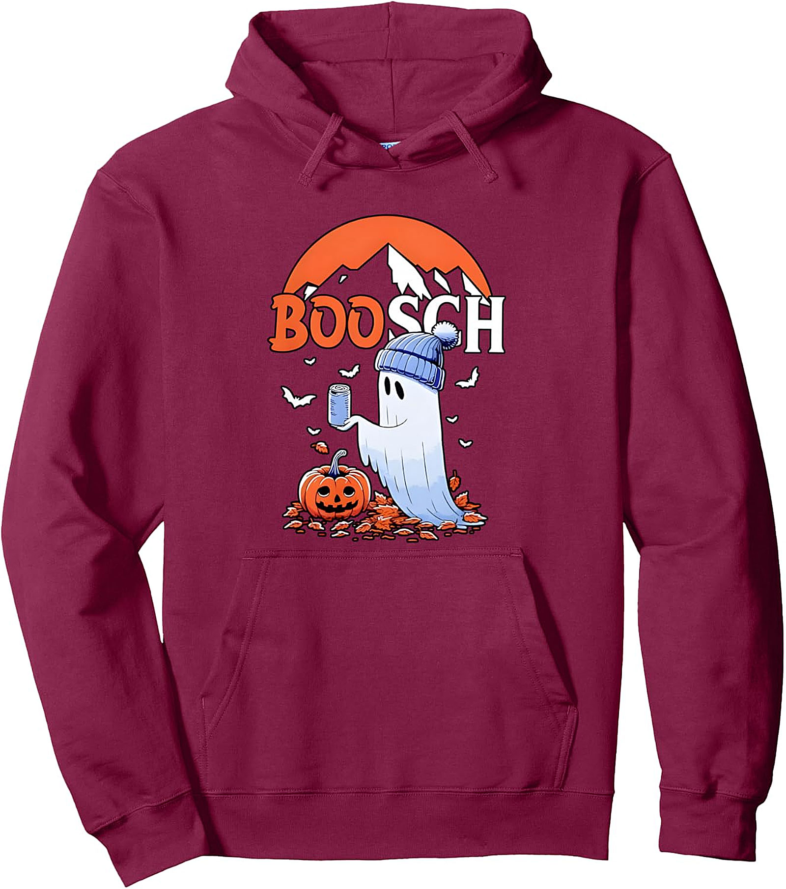 Ghost Boosch Beer Halloween Pullover Hoodie - Cozy Fun