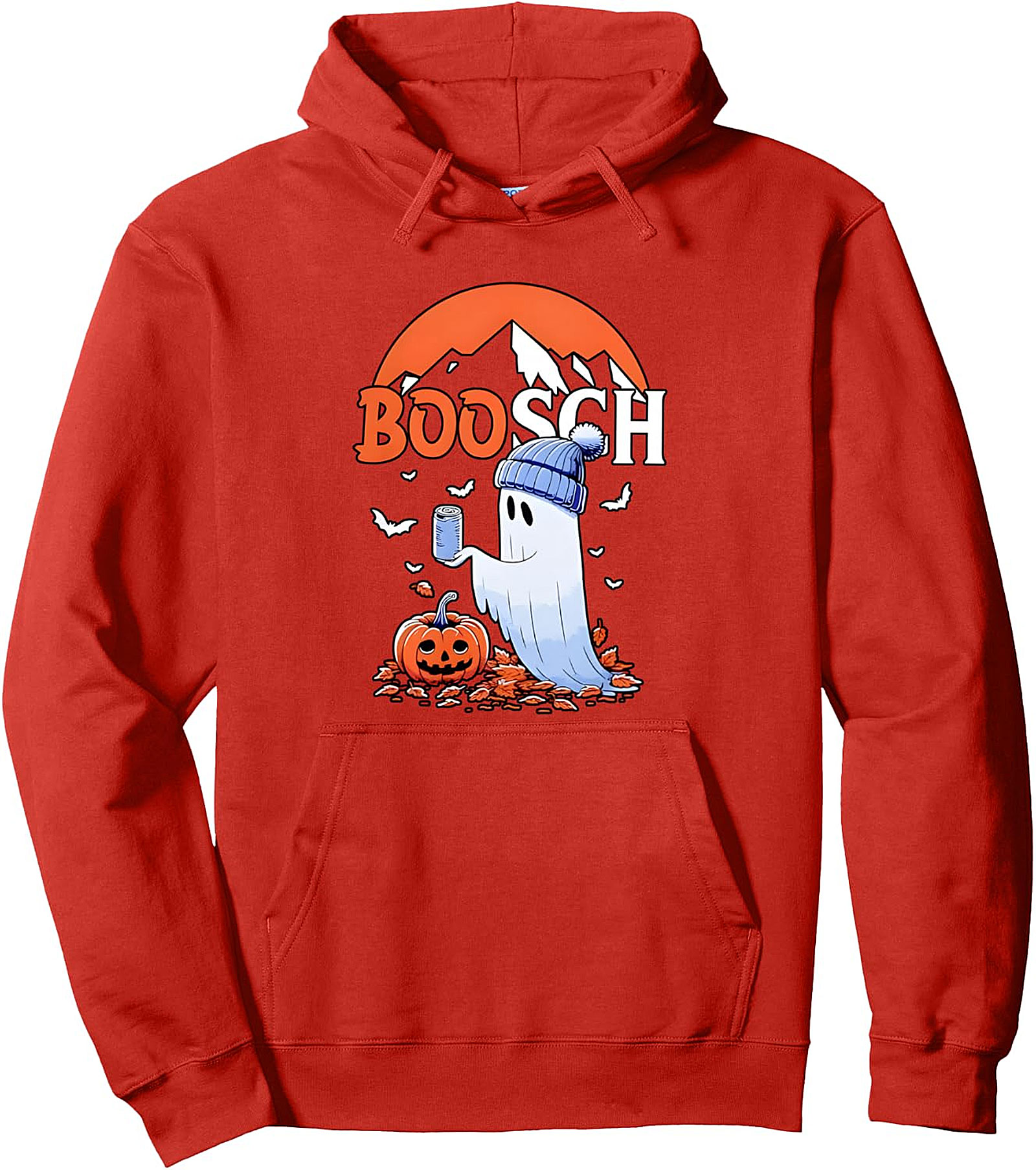 Ghost Boosch Beer Halloween Pullover Hoodie - Cozy Fun
