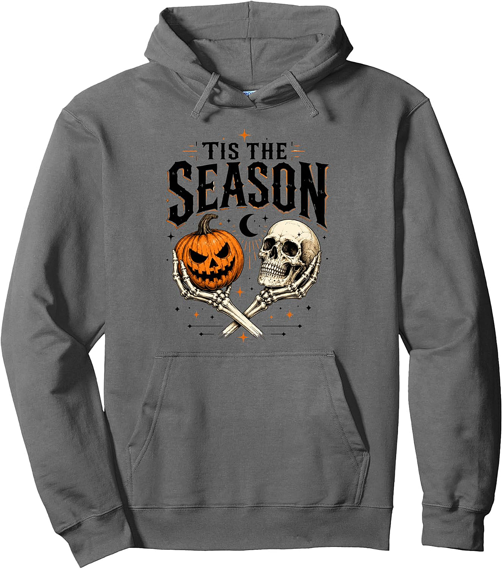 Spooky Tis The Season Skull Pumpkin Hoodie | Halloween Pullover